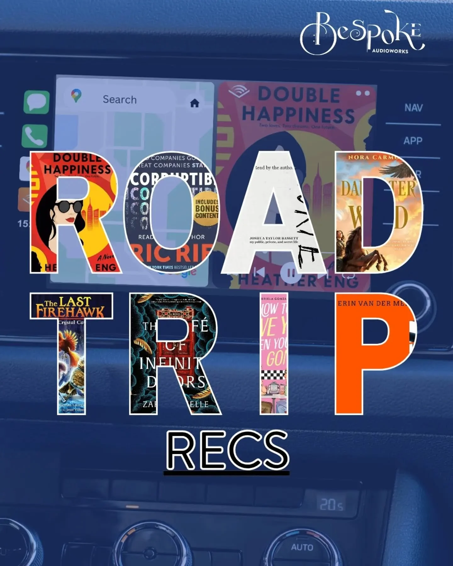 It's the time of year to roll the windows down, press play on an epic audiobook and hit the road. We've got you covered for recs!

The Fiction Follower

Double Happiness by @heatherengwrites
Narrated by @readforyoubyjenzhao
Published by&nbsp;@prhaudi