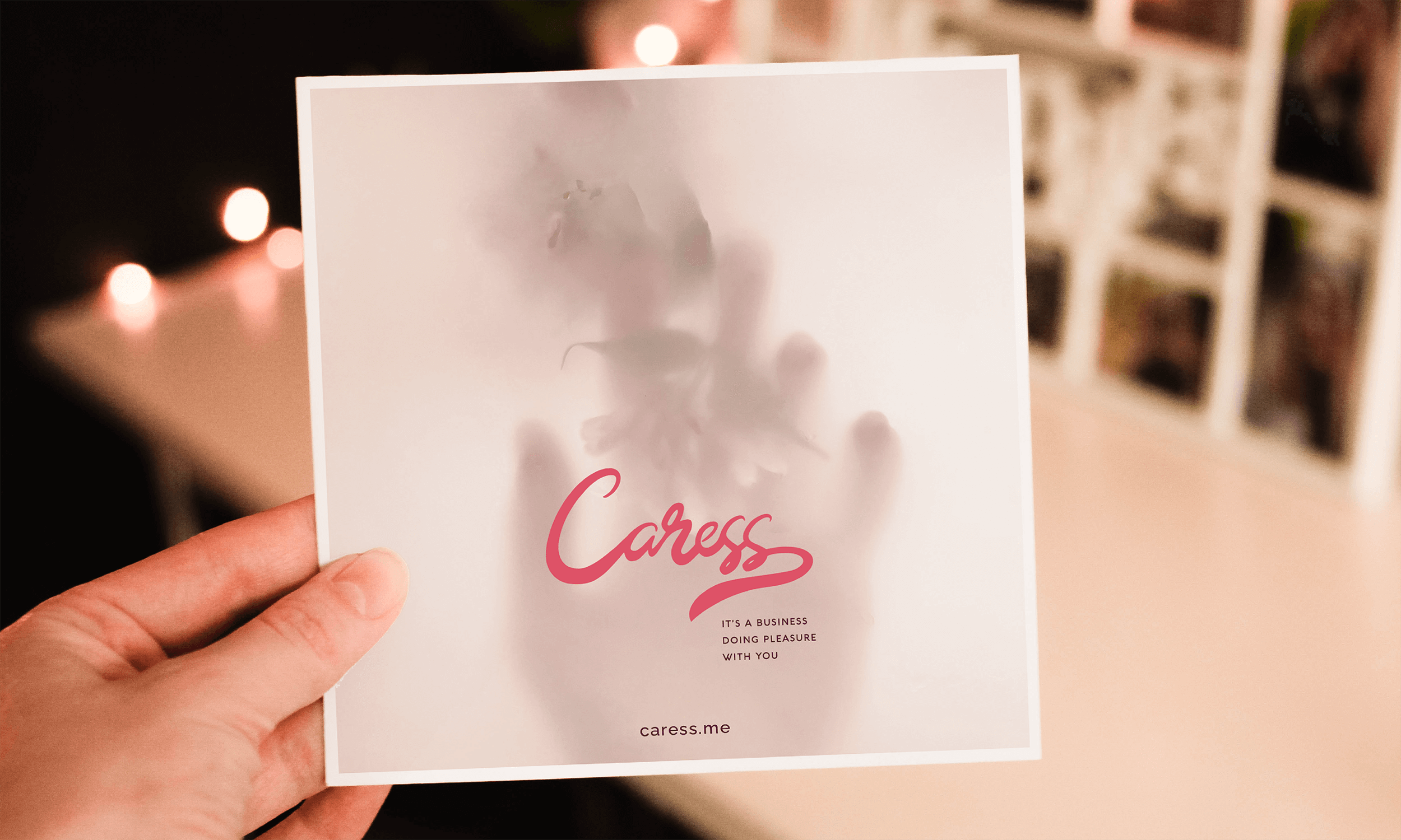 The Light Arts Design Caress logo branding