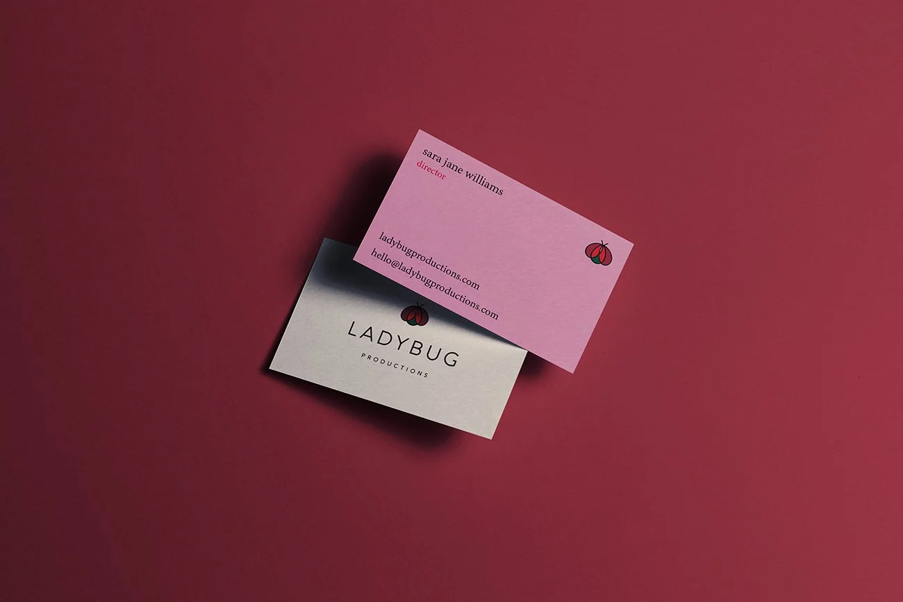 The Light Arts Design Ladybug branding business card