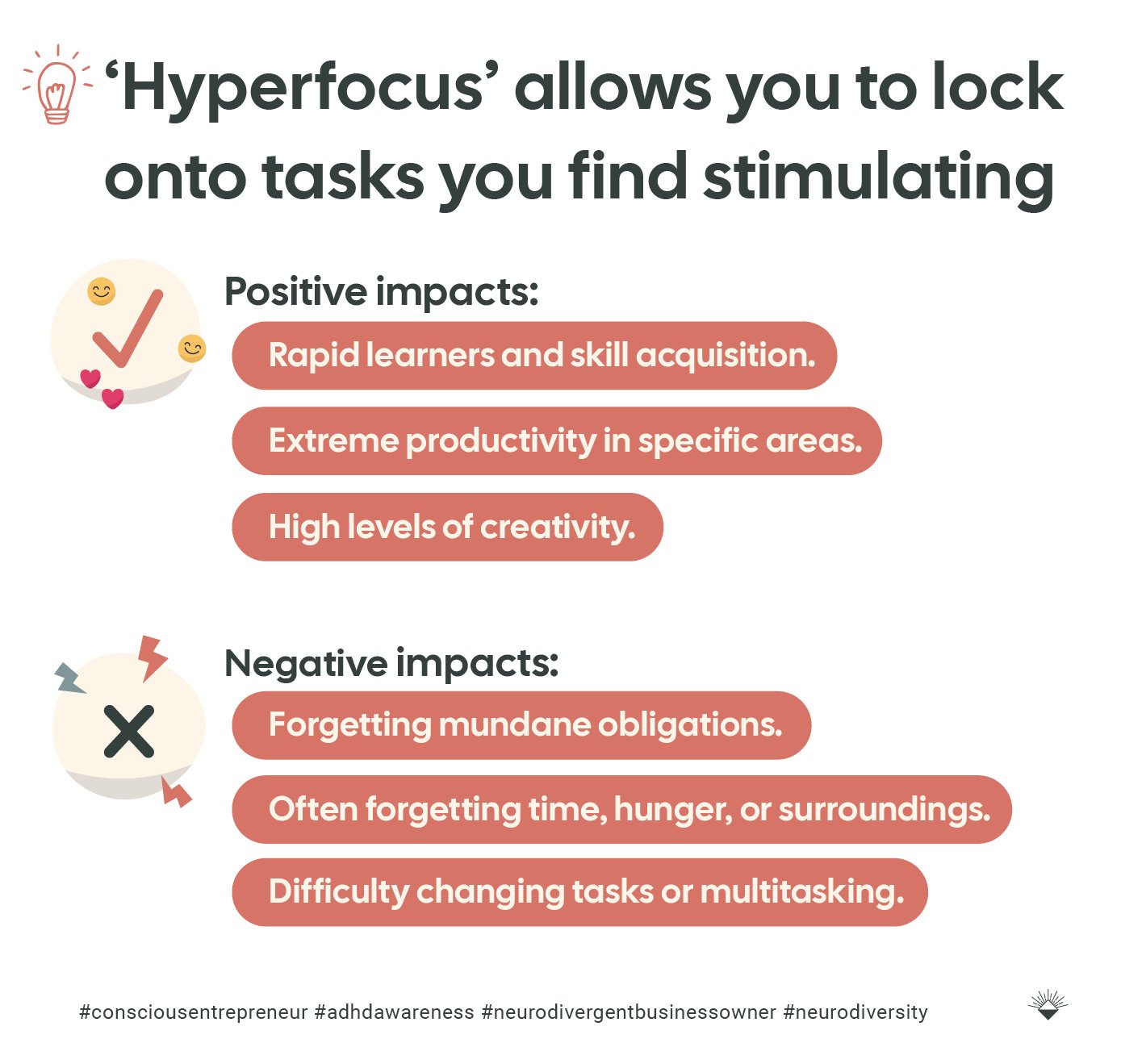Hyperfocus positive impacts and negative impacts, adhd women in business
