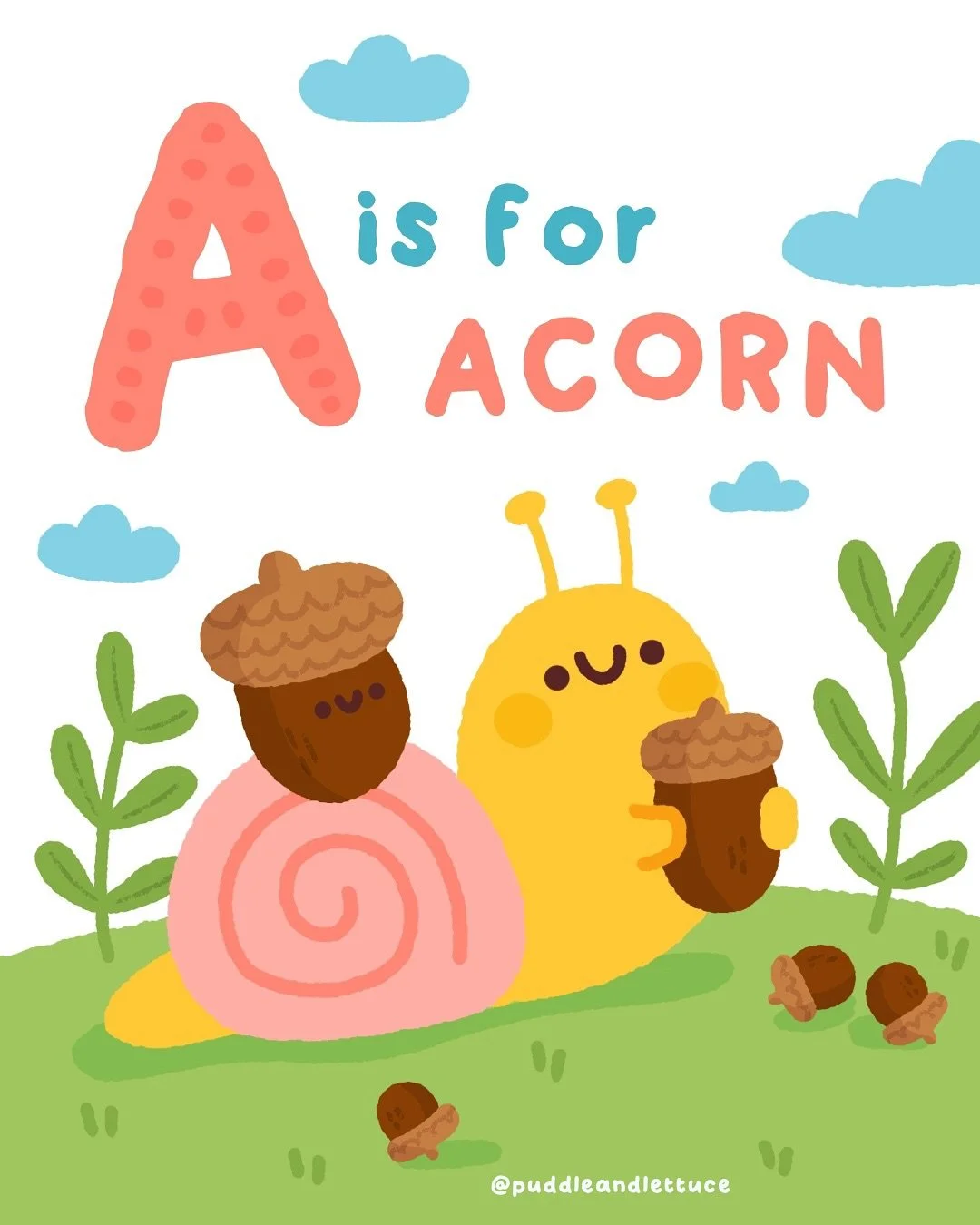 🍂 A is for Acorn &mdash; tiny, round, and full of possibility.
In our Alphabet series, each letter opens a little door to wonder &mdash; for both kids and grown-ups.

Swipe for a fun acorn fact, a nature prompt, and a reflection on growing at your o