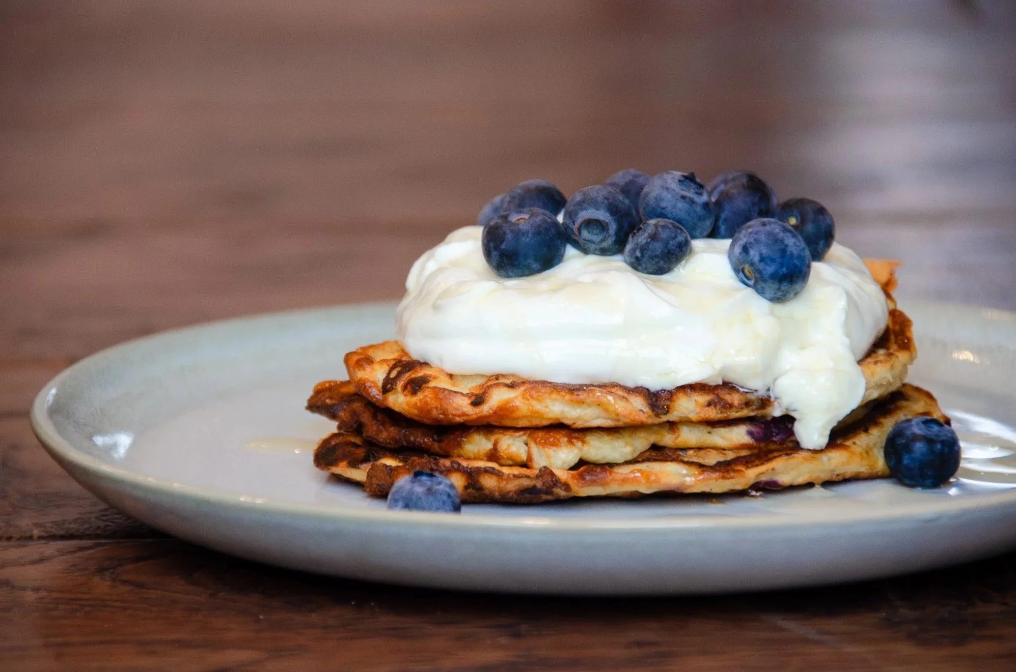 Blueberry Protein Pancakes