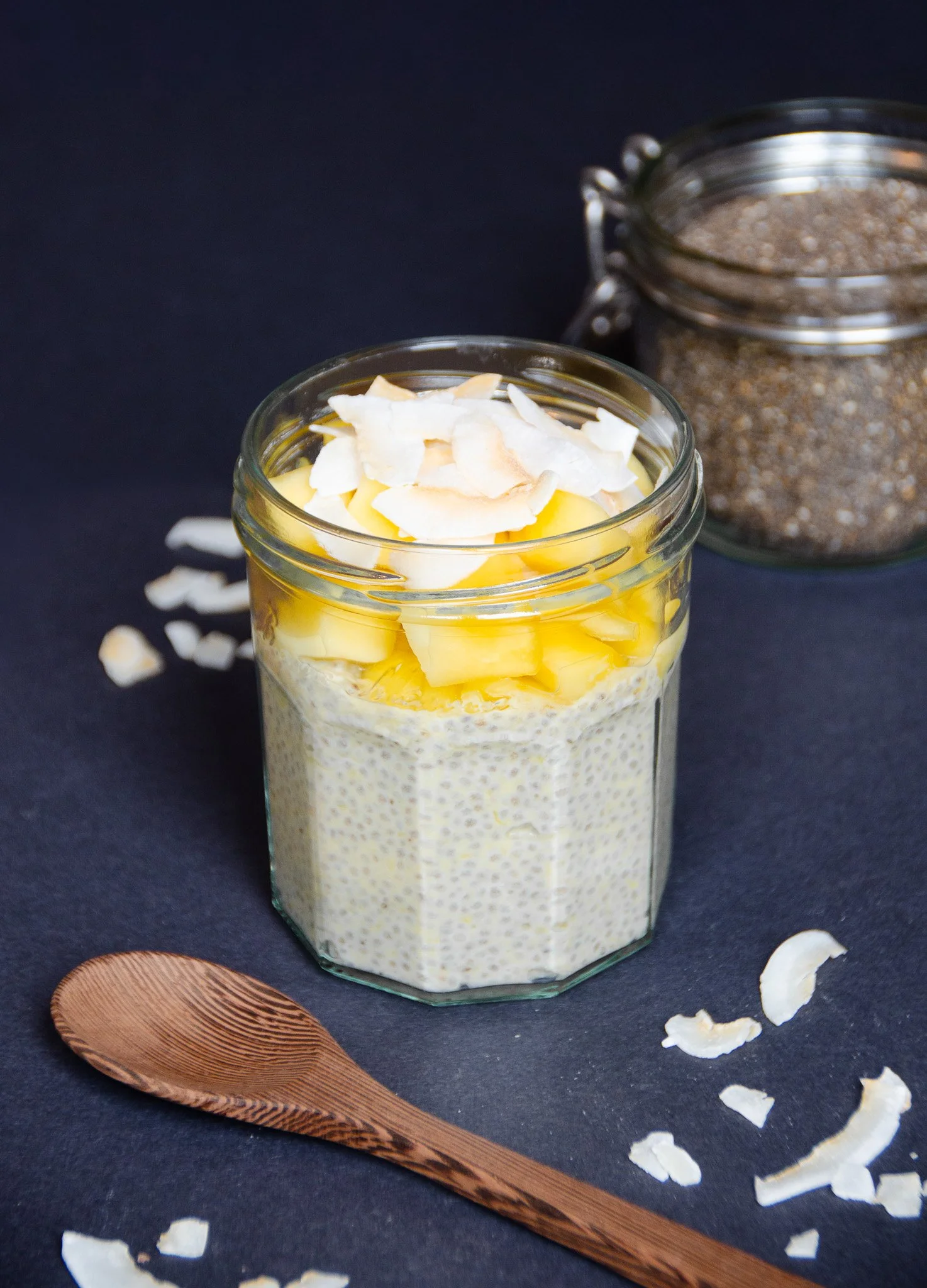 Mango, Kefir &amp; Coconut Chia Pudding