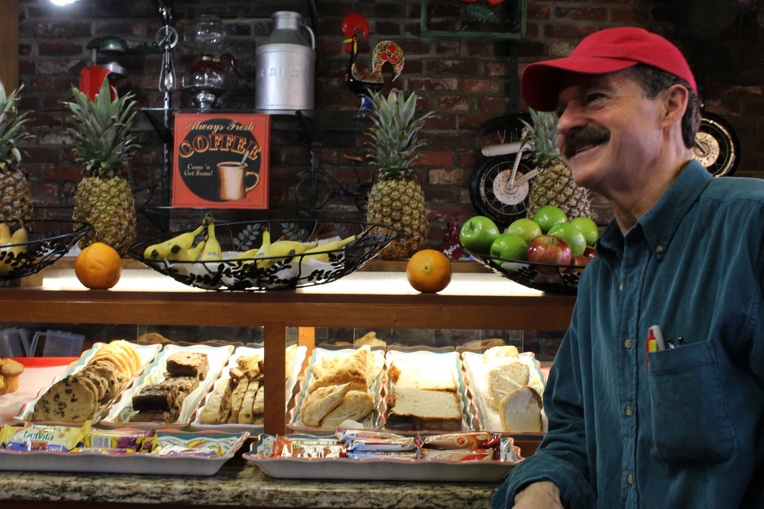 Gus at the front counter