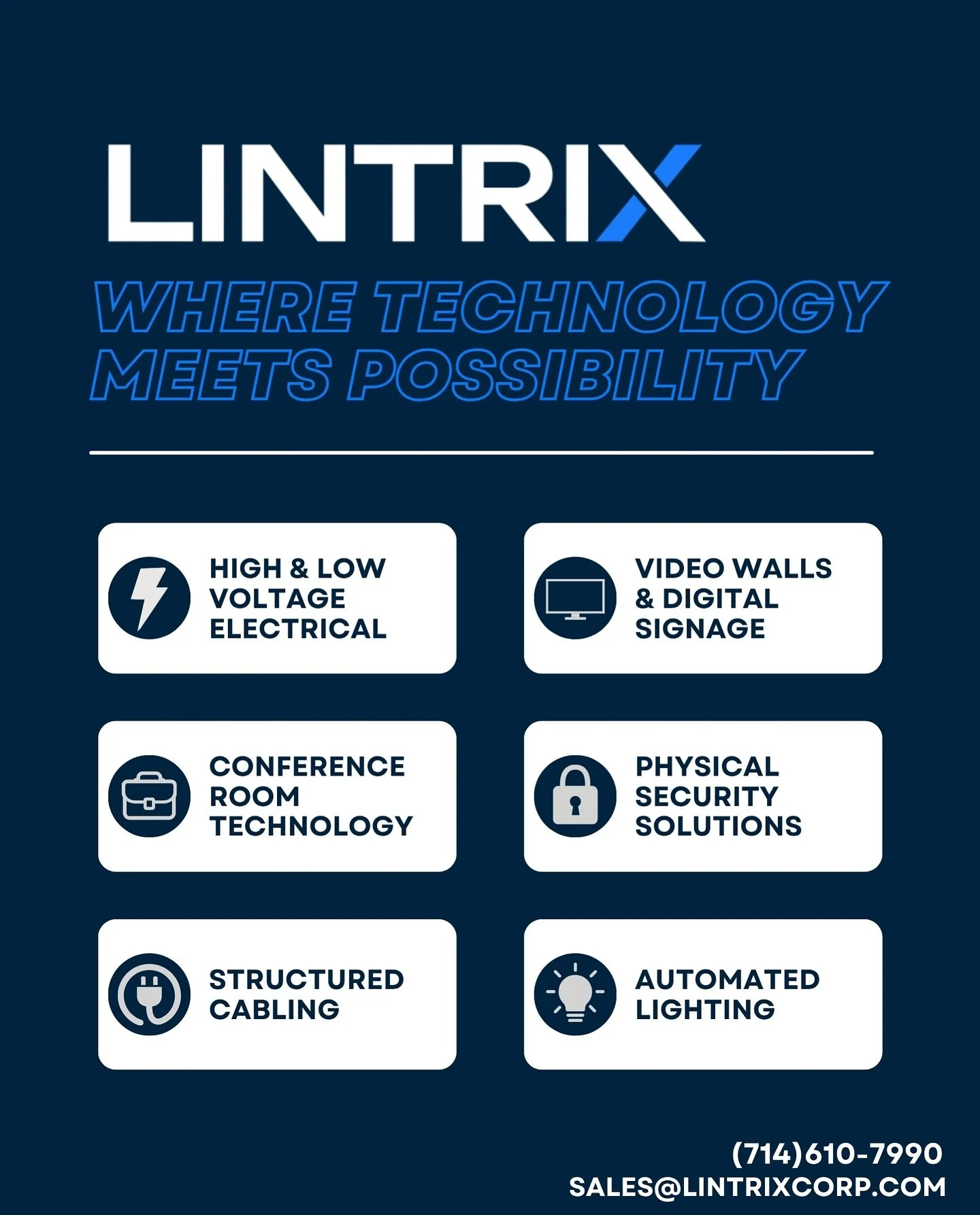 LINTRIX takes a specialized approach to every project, because we know many businesses require unique solutions. Whether you&rsquo;re looking to improve your existing technology or build from the ground up, LINTRIX will find the solution that fits.

