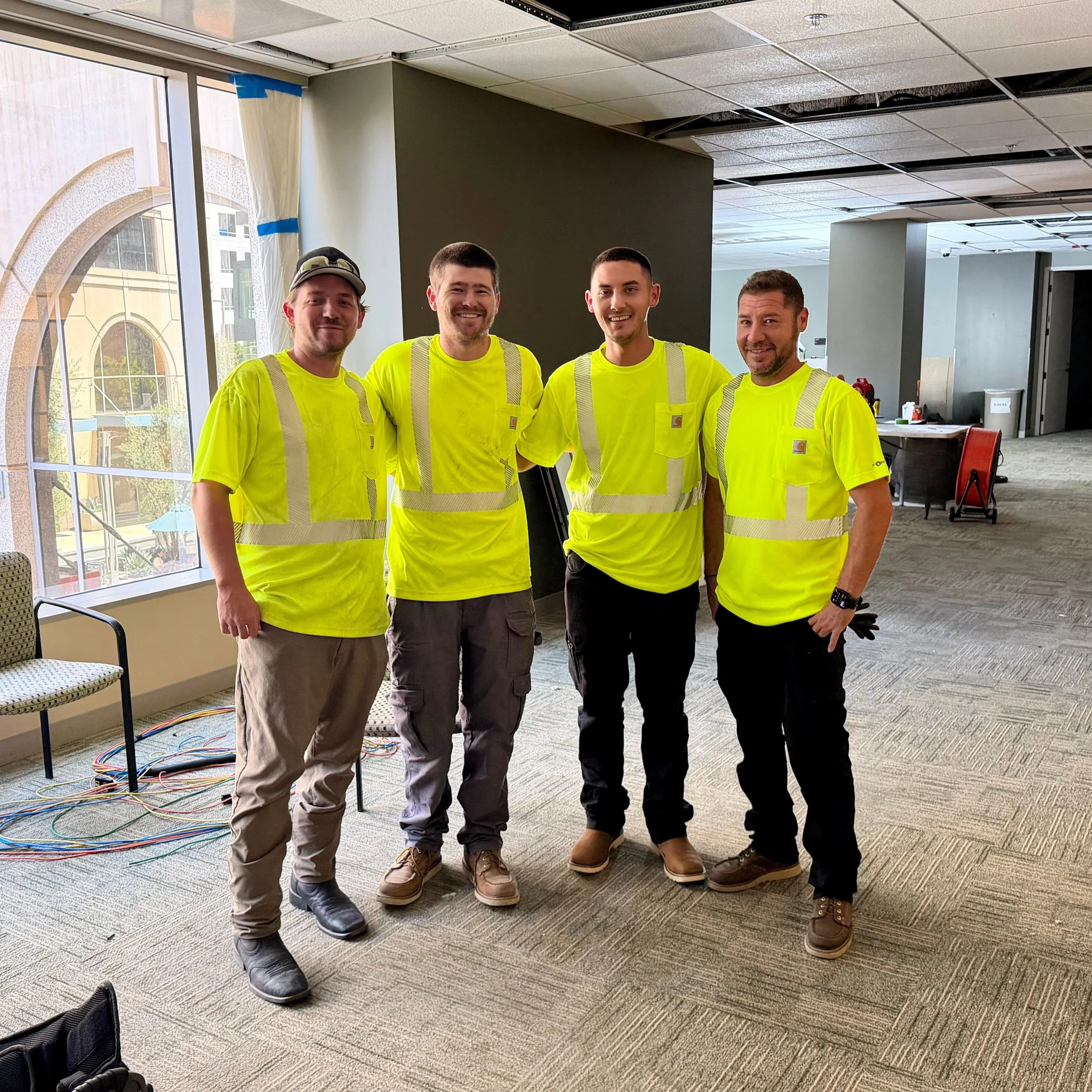 All hands on deck for a big electrical improvement project this week 👷🏻🔨 Our teams will be performing a complete electrical reworking to &ldquo;split&rdquo; this high rise floor into two separate workspaces.

If you have a unique electrical projec