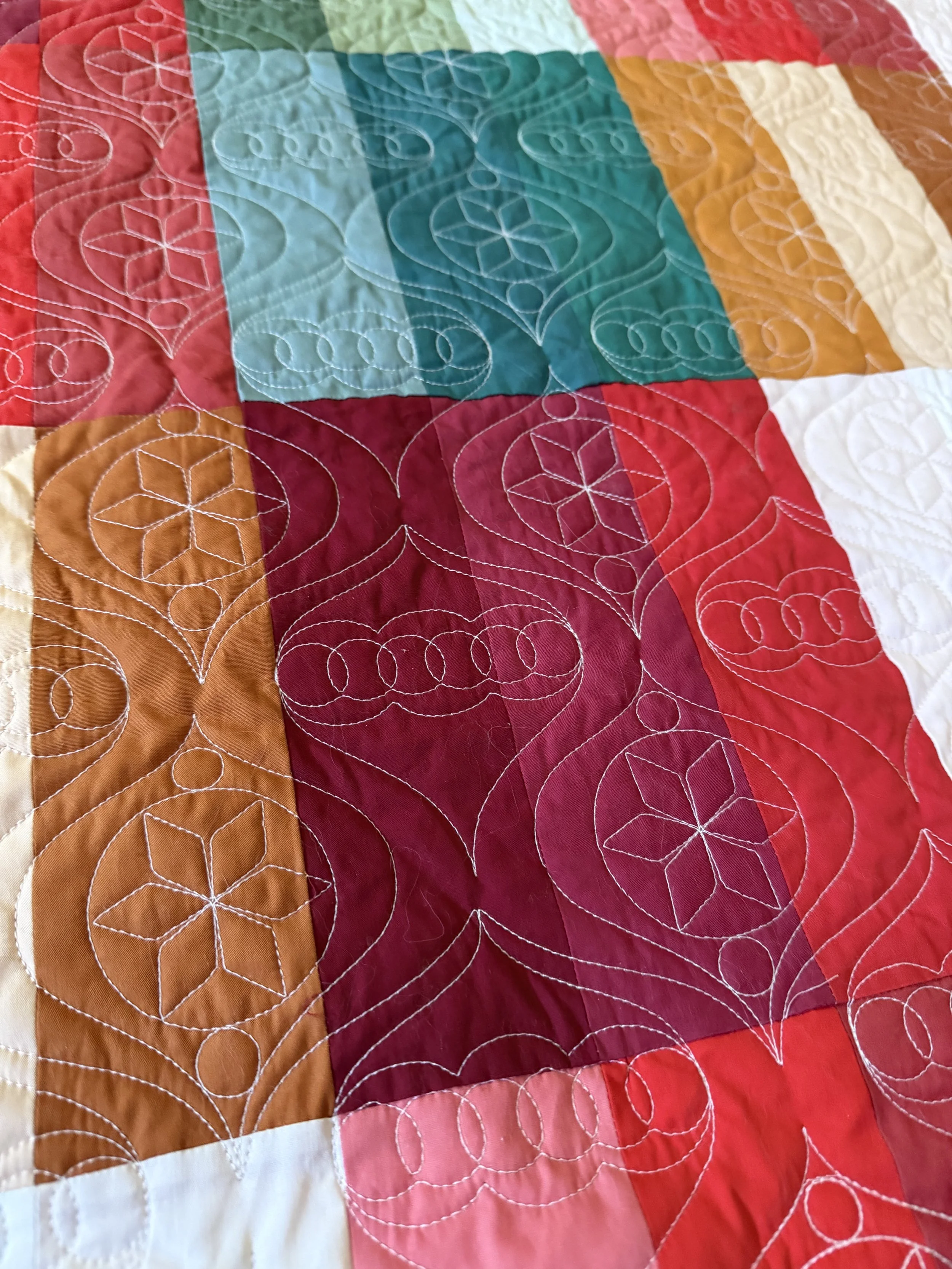 Pantograph: Vintage Ornaments (Melissa Kelley); Pattern: Paint Lake (The Blanket Statement)