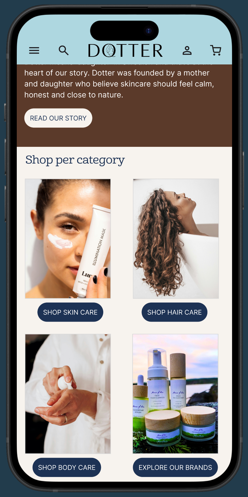 Shoppen per categorie is nu compacter weergegeven, waardoor het opnieuw overzichtelijker oogt.