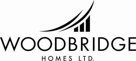 Logo for Woodbridge Homes Ltd., featuring stylized black swoosh and bar chart design above company name