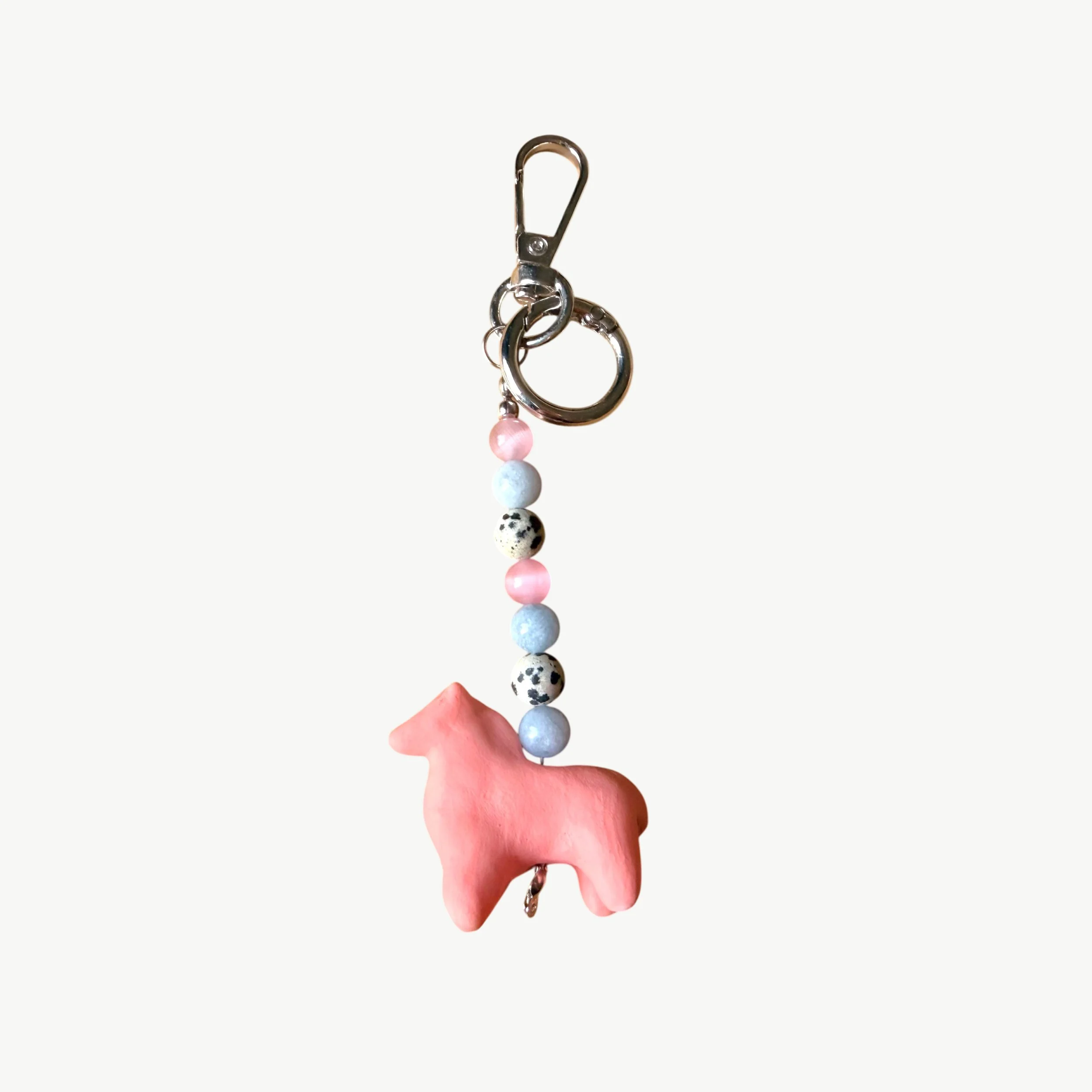 Keychain with a porcelain horse (different colours)
