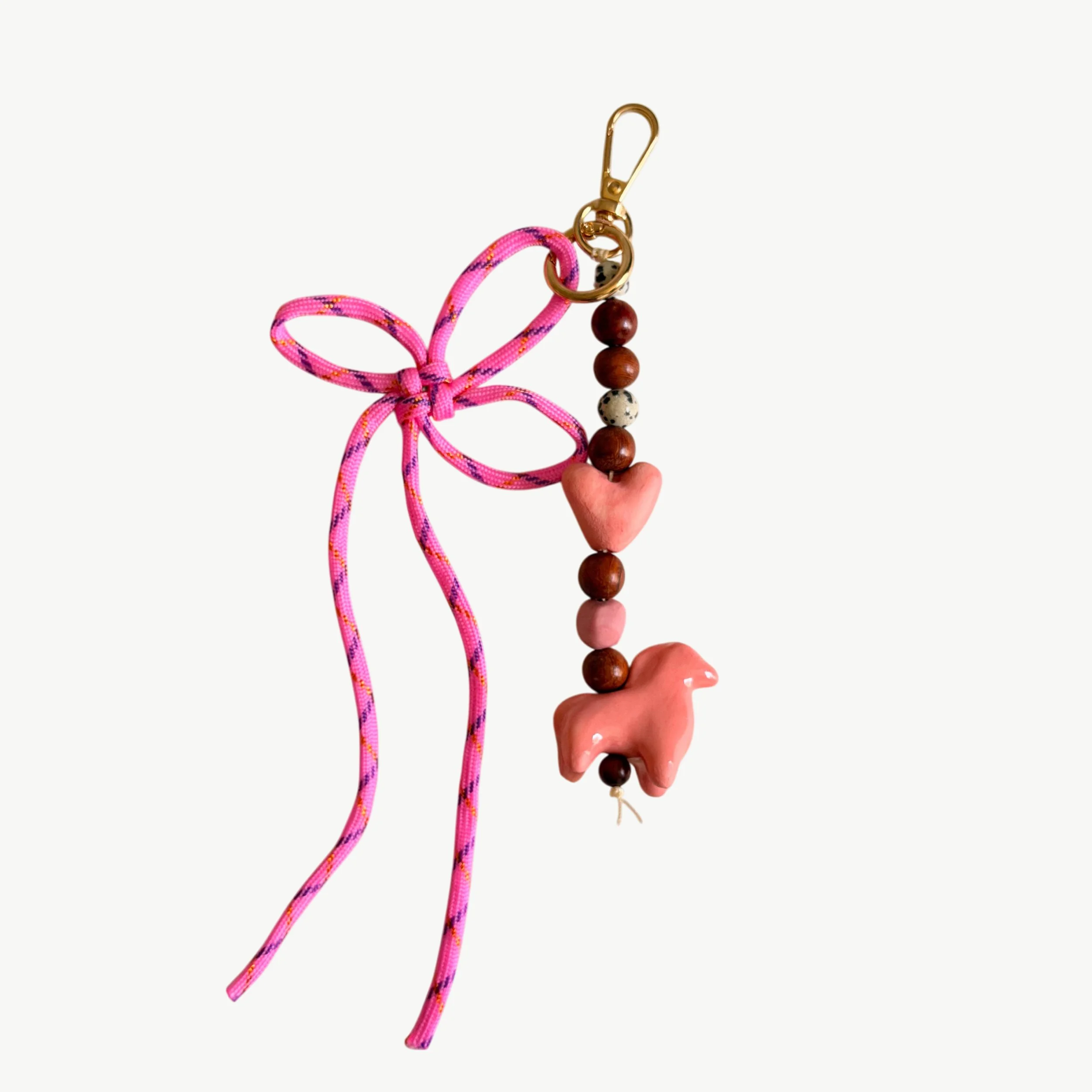 keychain, playful accessorise, jewellery with a horse, ceramic art