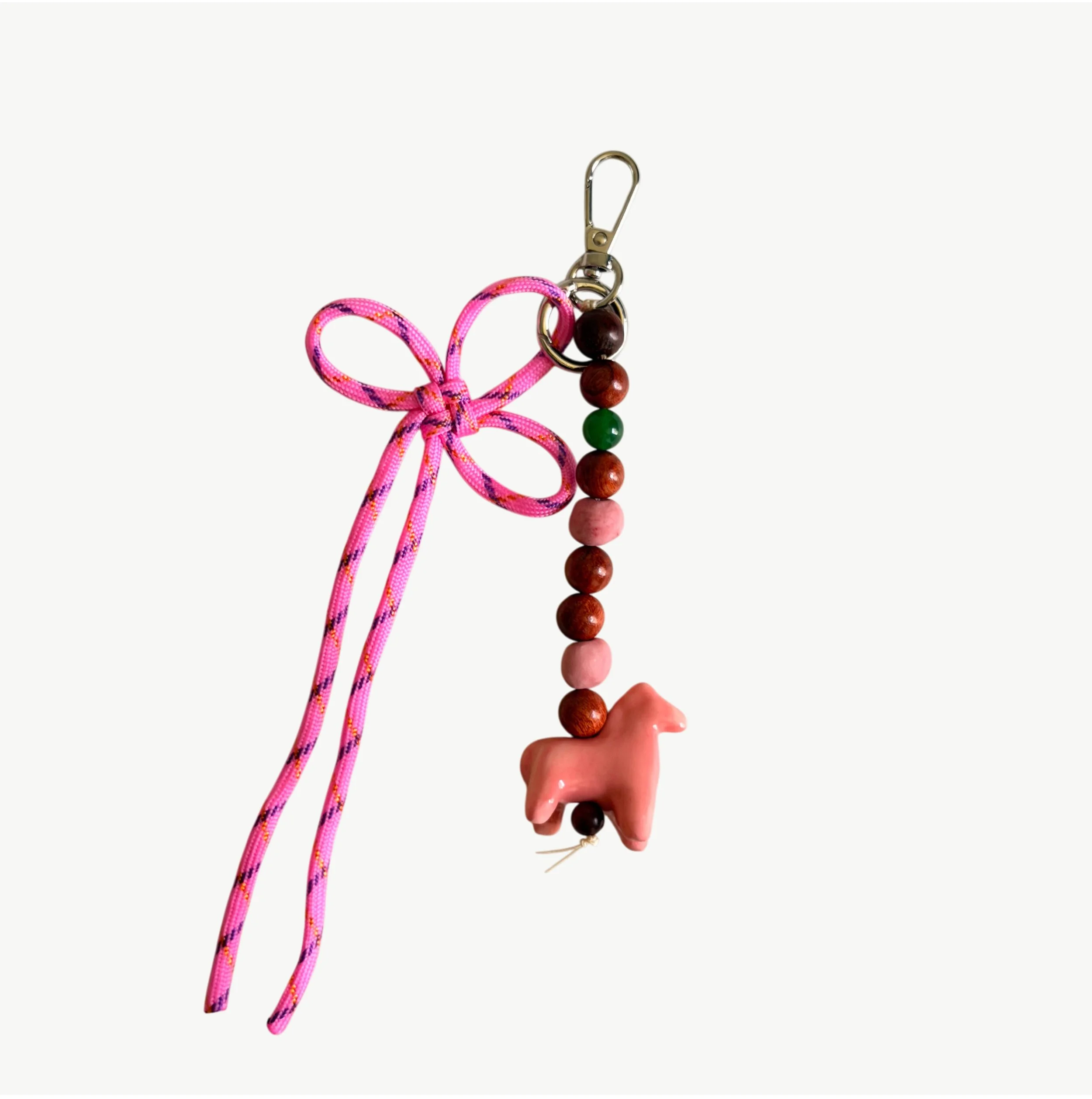 keychain, playful accessorise, jewellery with a horse, ceramic art