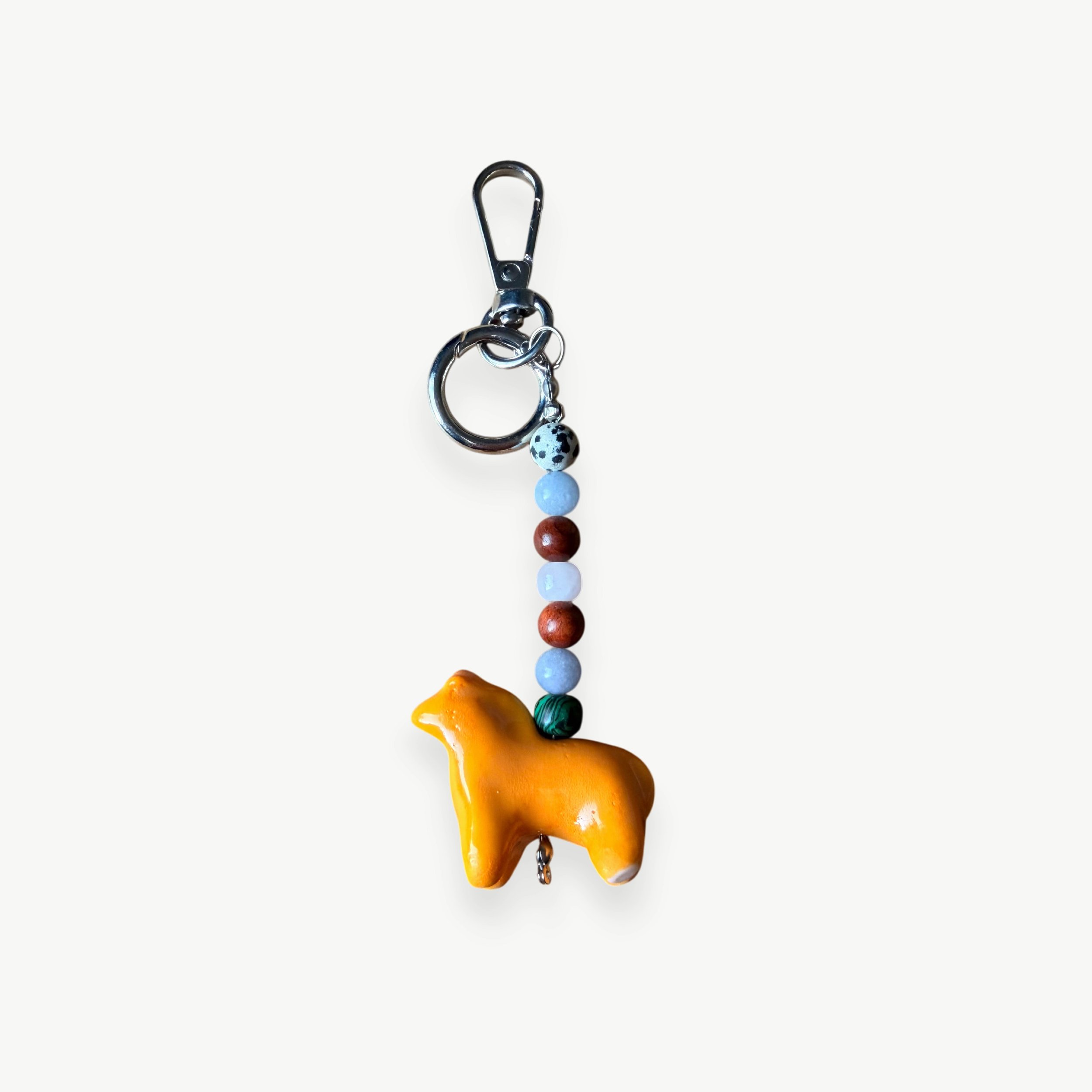 keychain, playful accessorise, jewellery with a horse, ceramic art