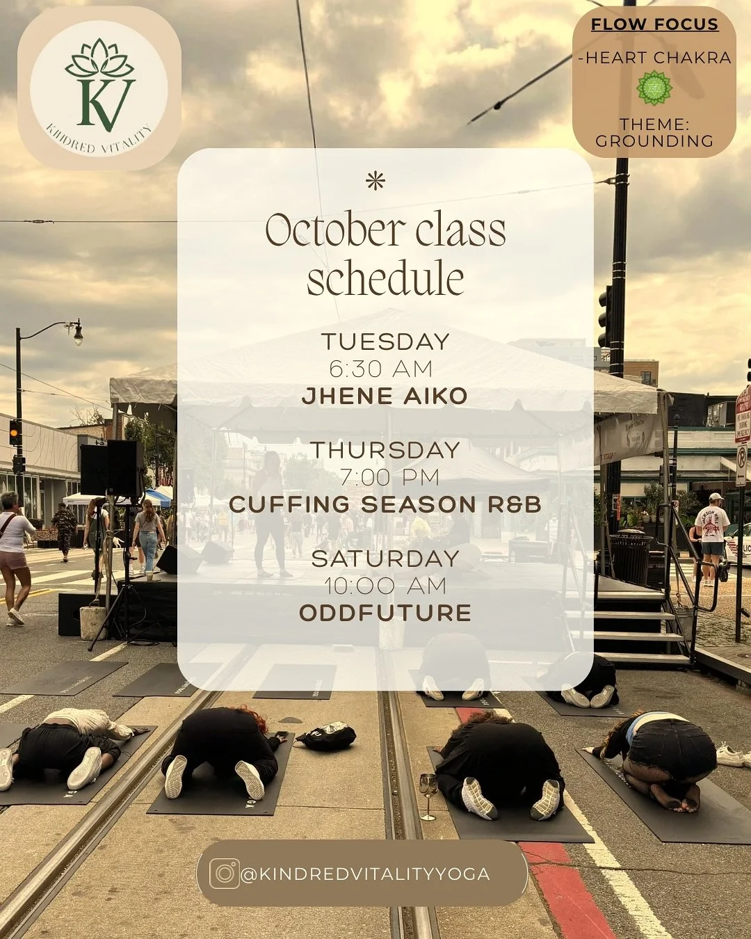 Homecoming and cuffing season is upon us 💚✨
I’m back with two new class playlists and a new chakra focus!
October be gentle with us! Book a class at the links in my bio!
#yoga #dmvyoga #washingtondc #cuffingseason