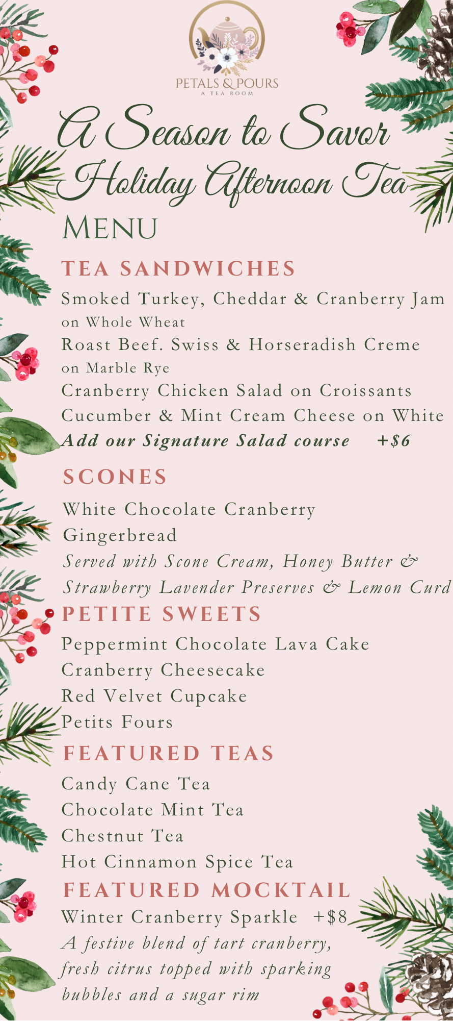 A Season to Savor: Holiday Afternoon Tea