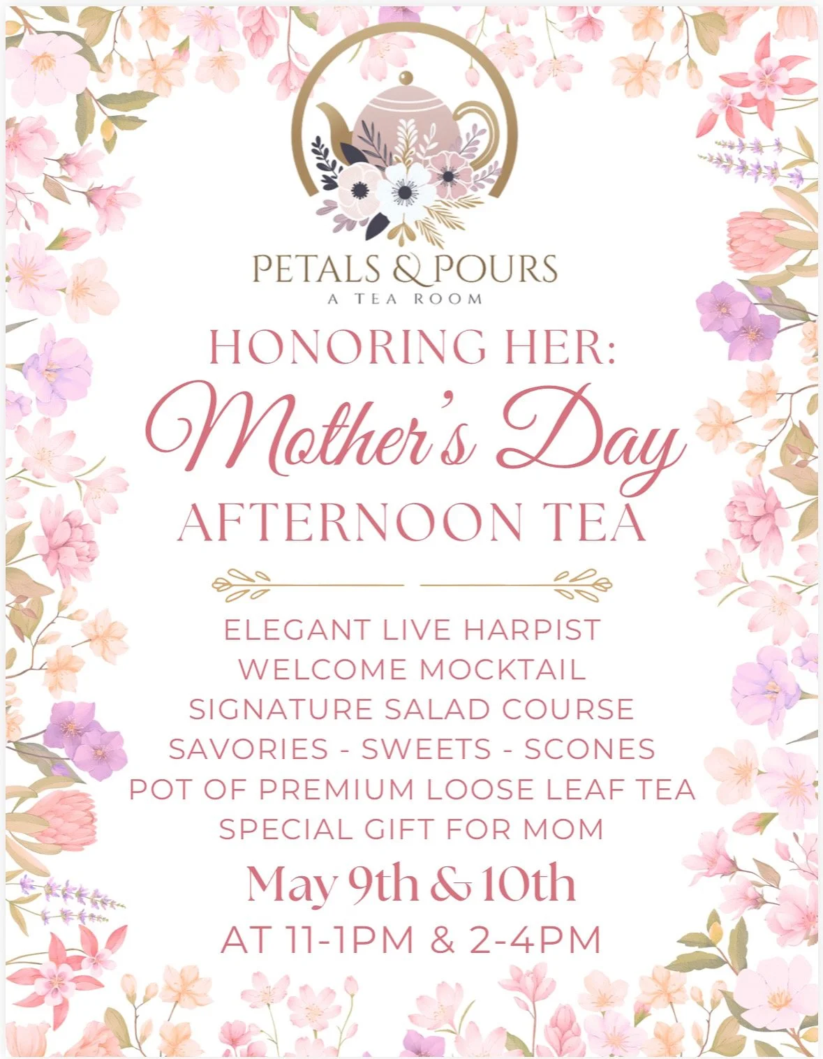 Honoring Her: Mother’s Day Afternoon Tea Weekend