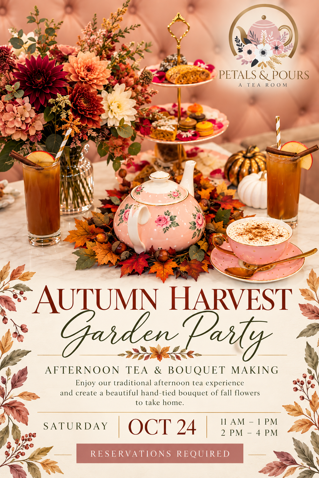 Autumn Harvest Garden Party Afternoon Tea