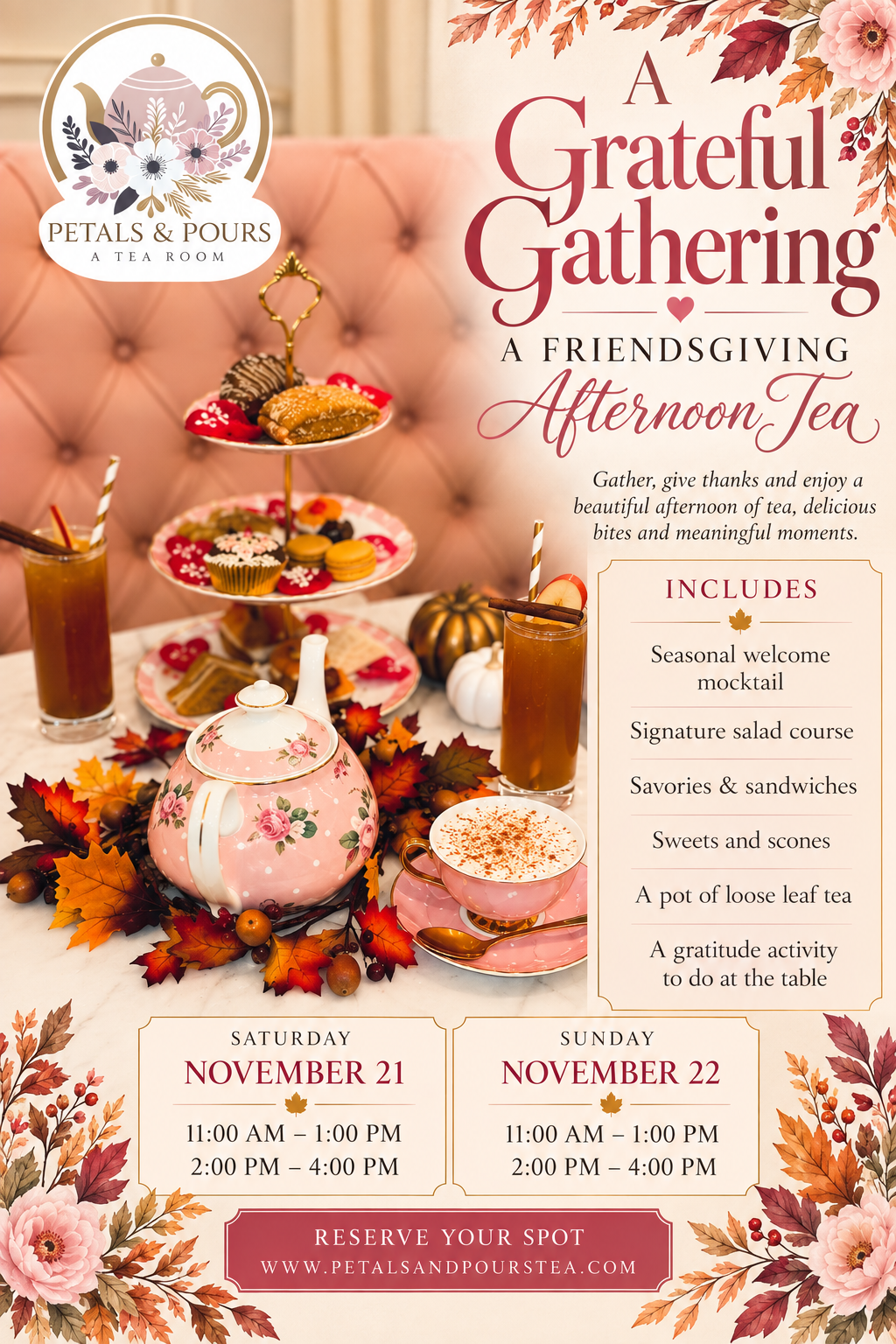 A Grateful Gathering: A Friendsgiving Afternoon Tea