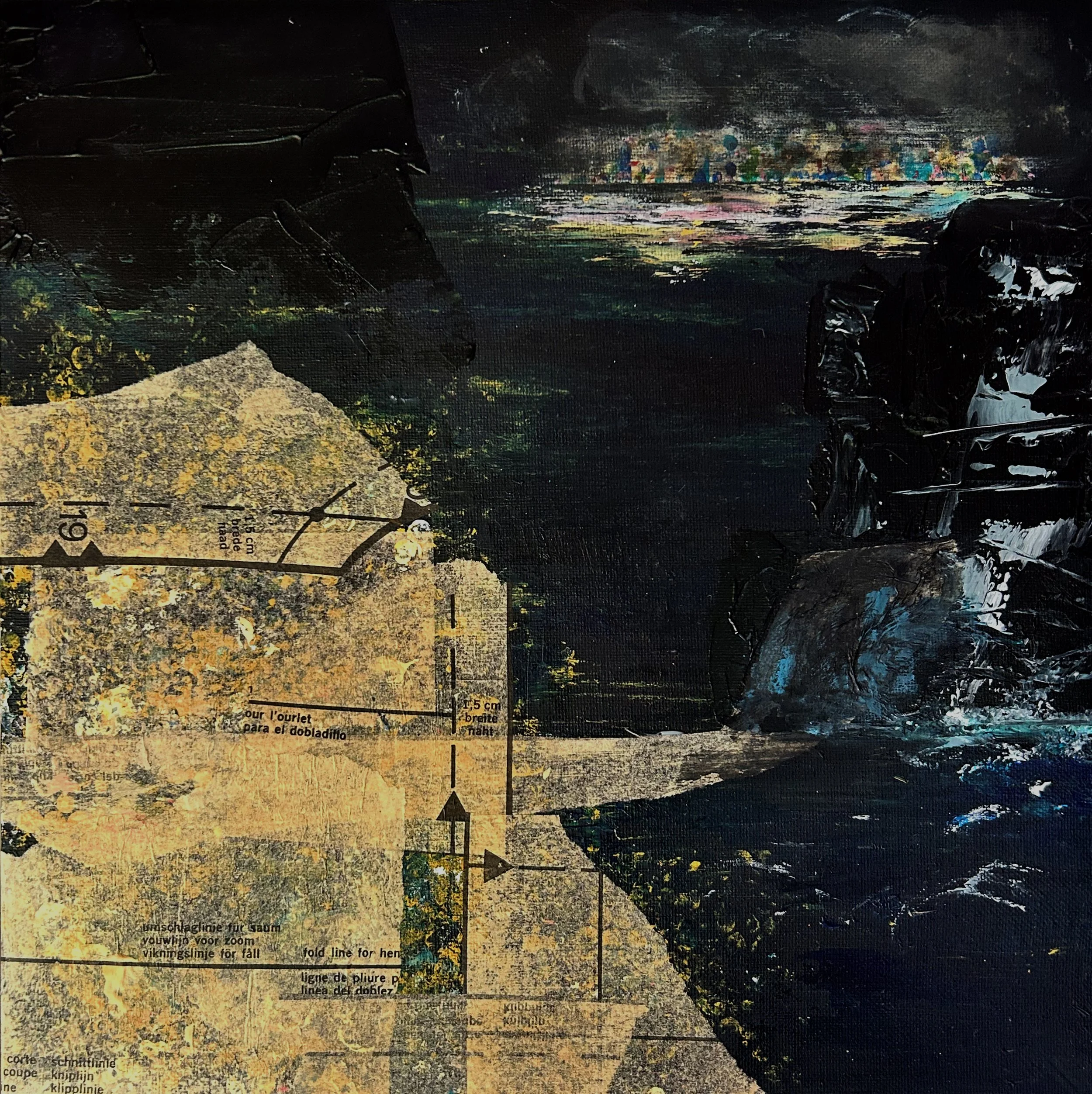 Mixed media collage piece