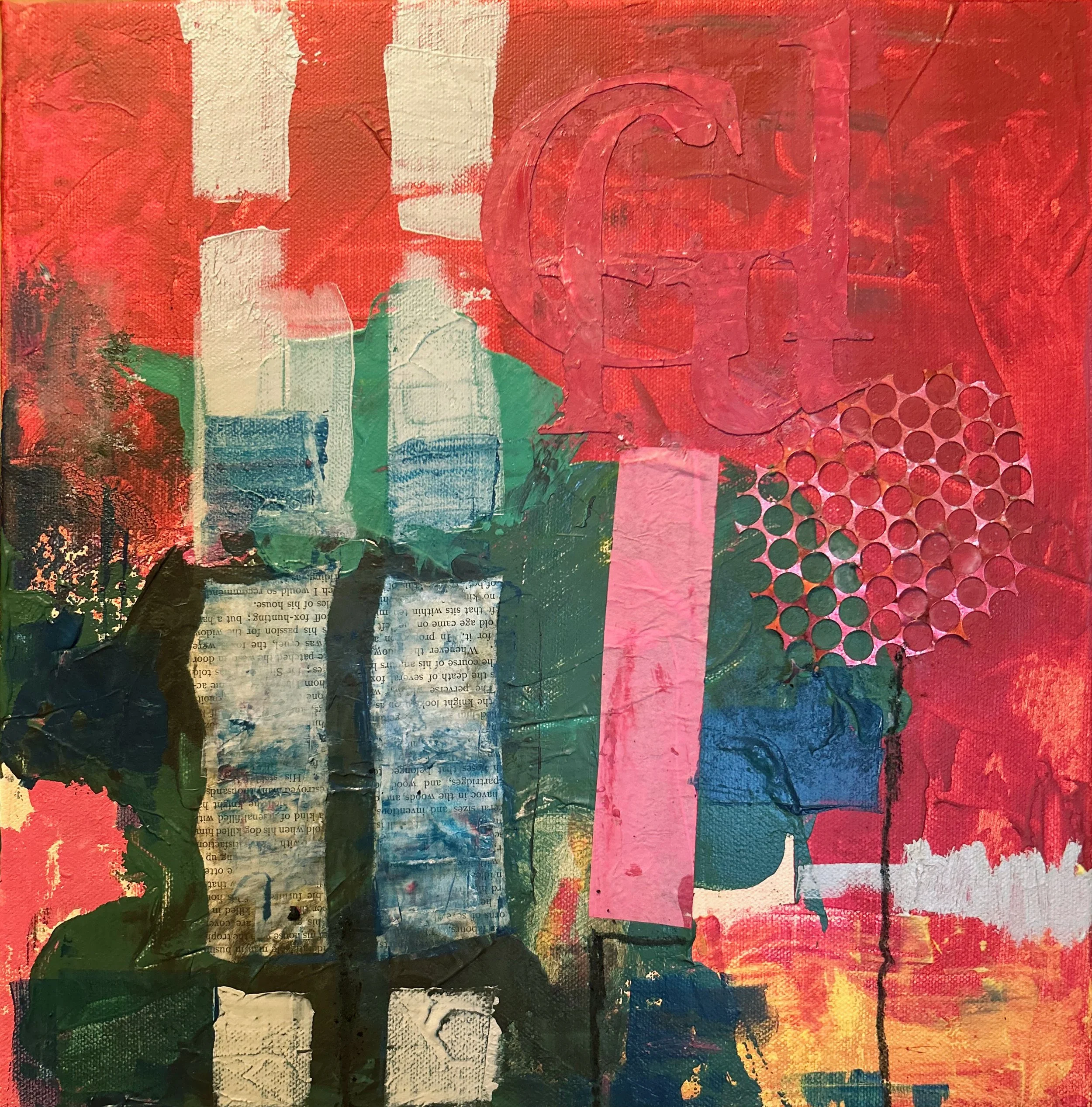 Mixed media collage art