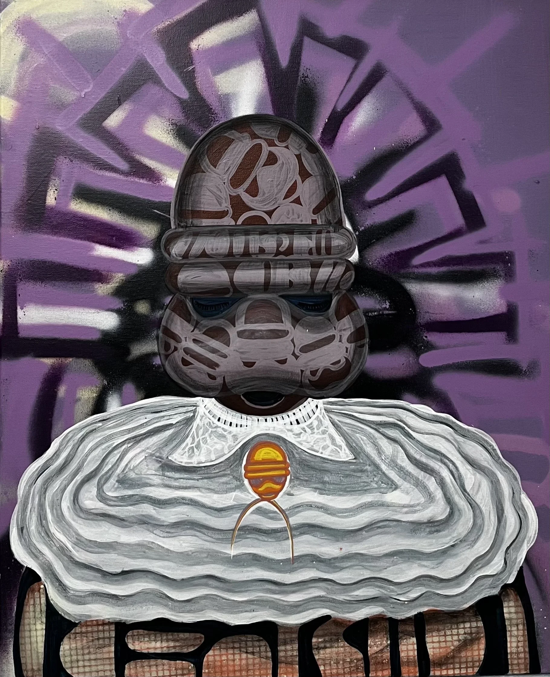 "TWINS 2" - 65 X 50 cm
bombe à l’acrylique sur toile.