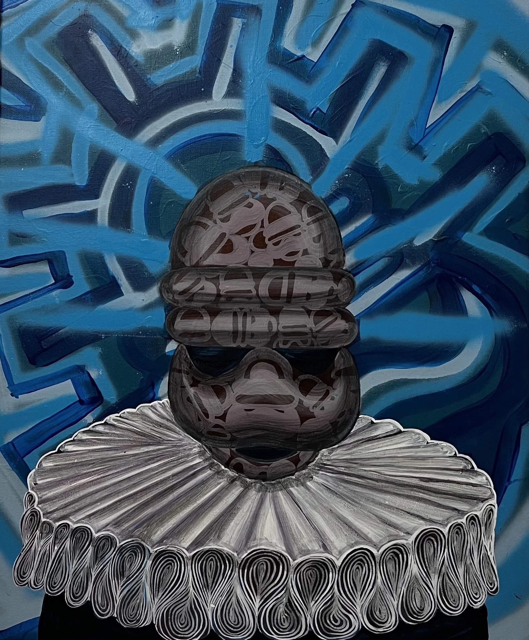 "TWINS 4" - 65 X 50 cm
bombe à l’acrylique sur toile.