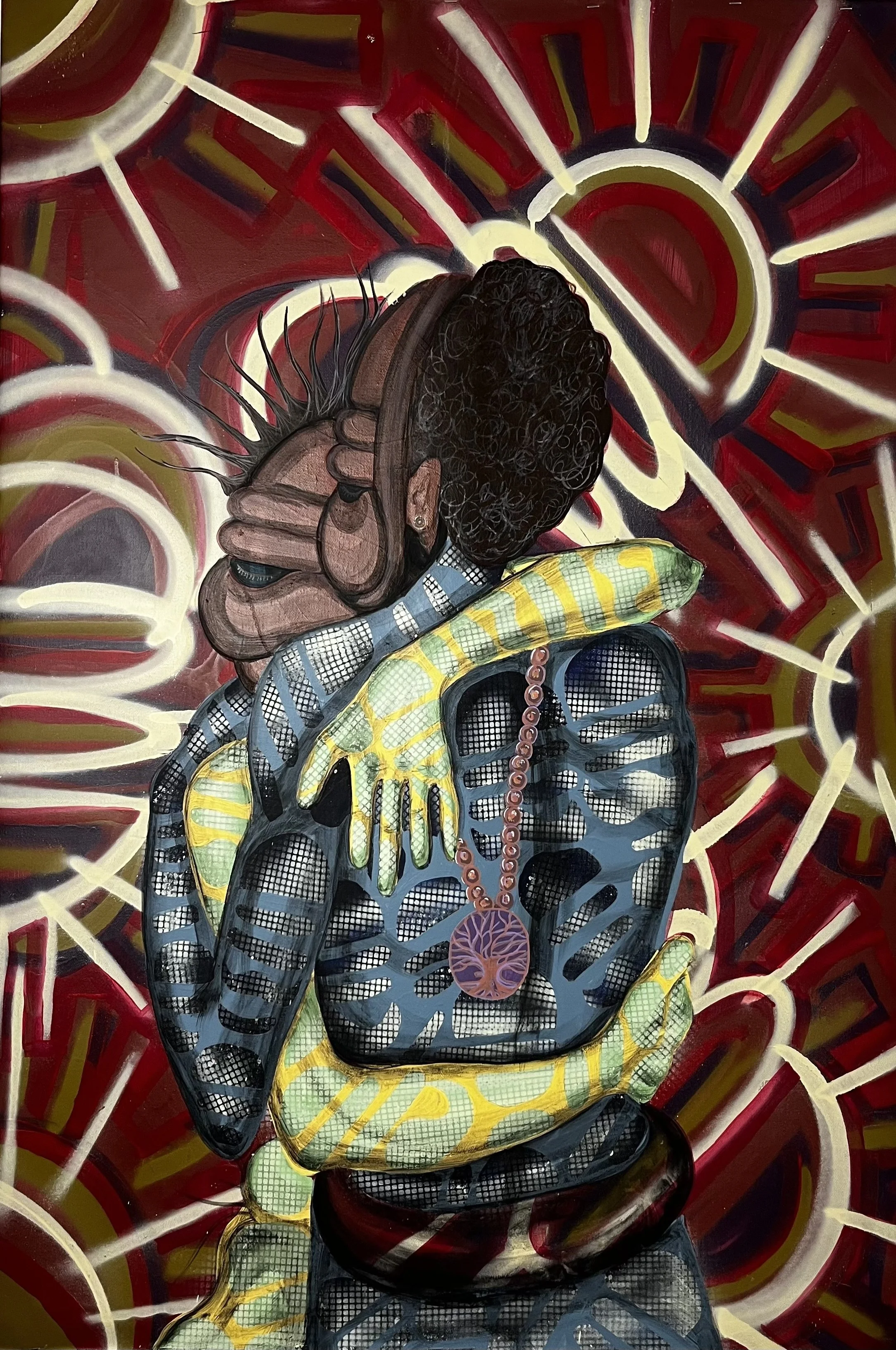 "ARBRE DE VIE" - 80 X 120 cm
bombe à l’acrylique sur toile.