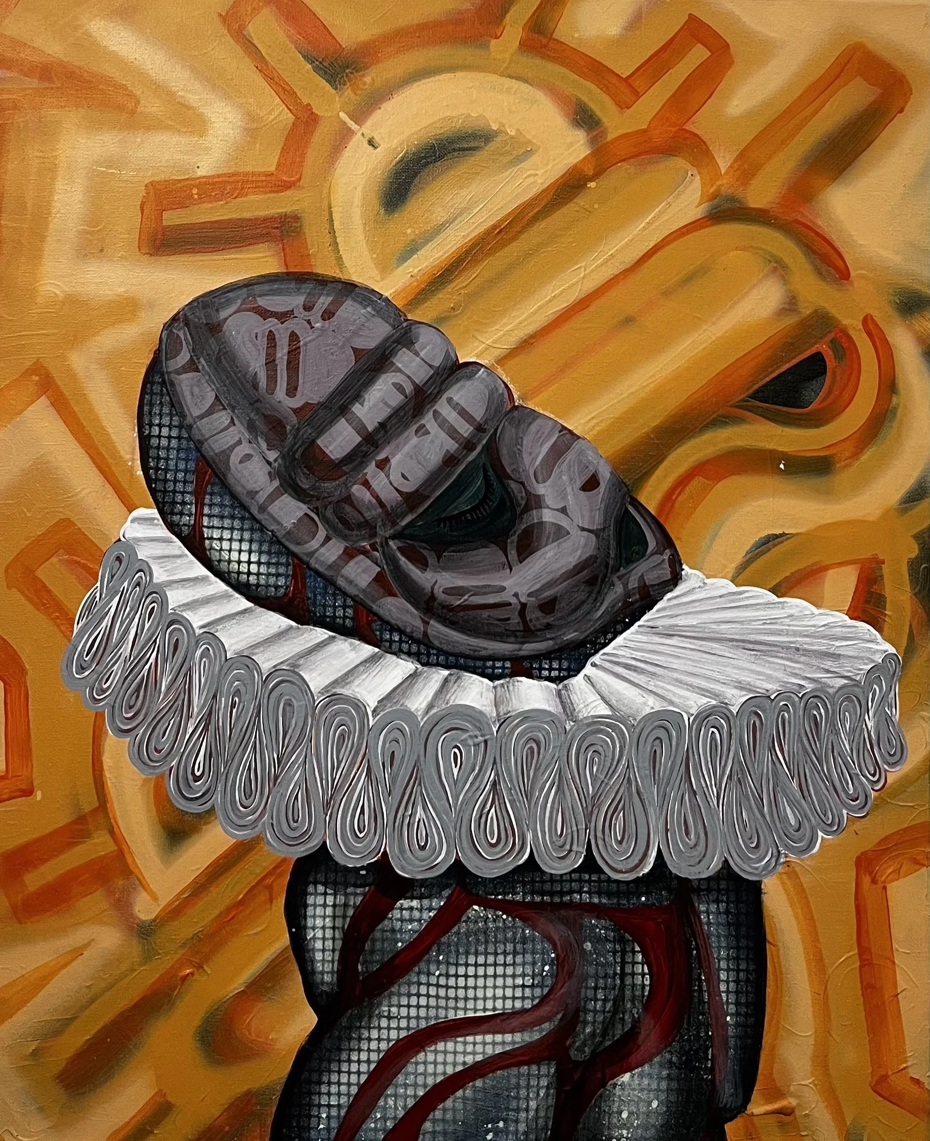 "TWINS 1" - 65 X 50 cm
bombe à l’acrylique sur toile.