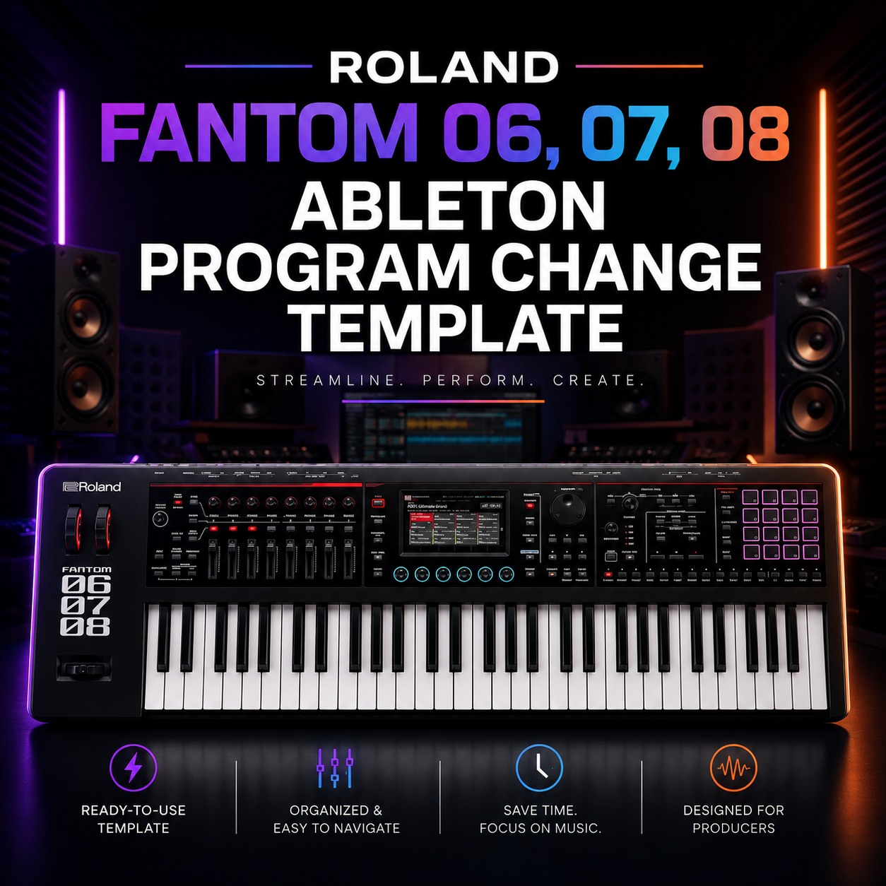 Roland Fantom 6, 7 & 8 Ableton Program Change Template