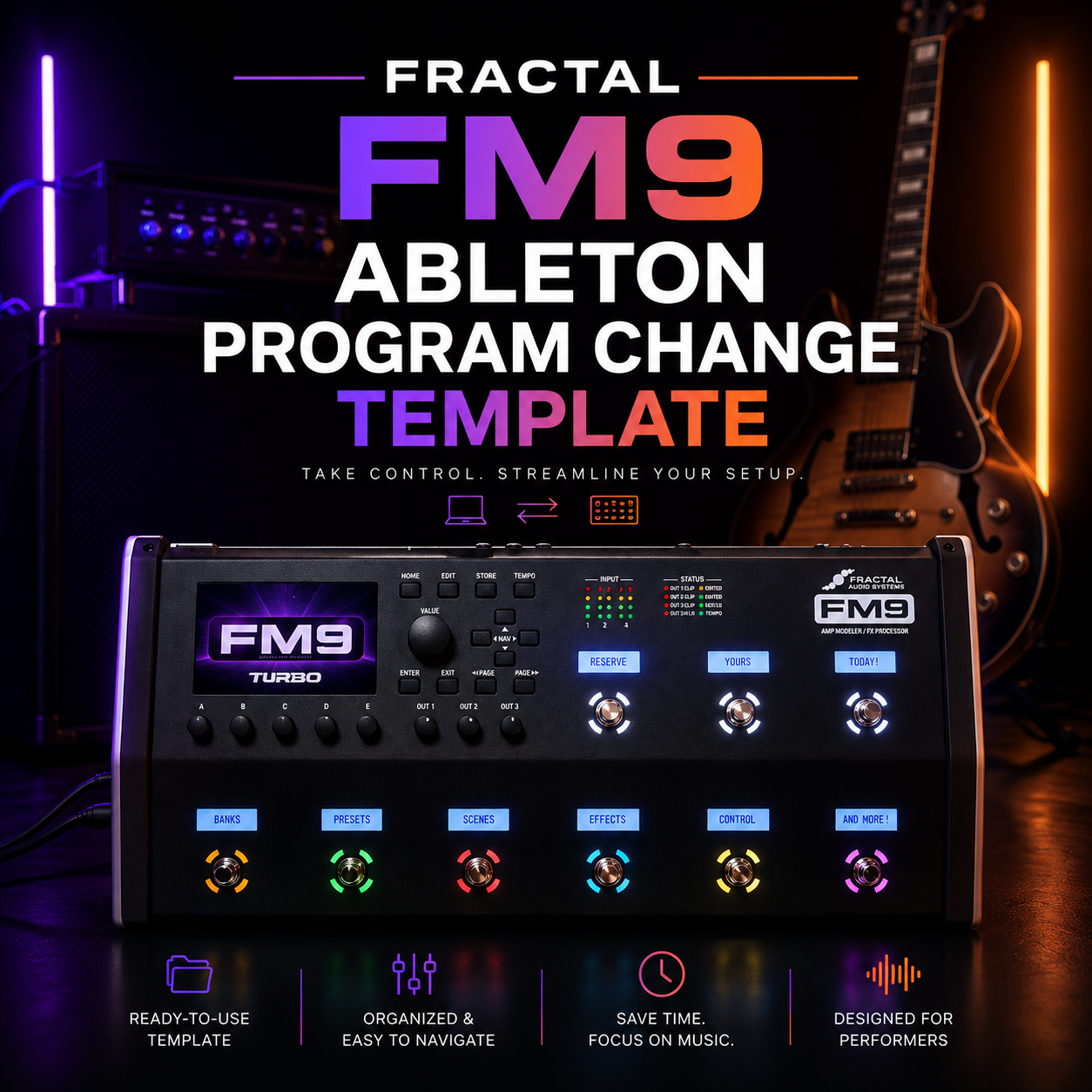 Fractal FM9 Ableton Live Program Change Template