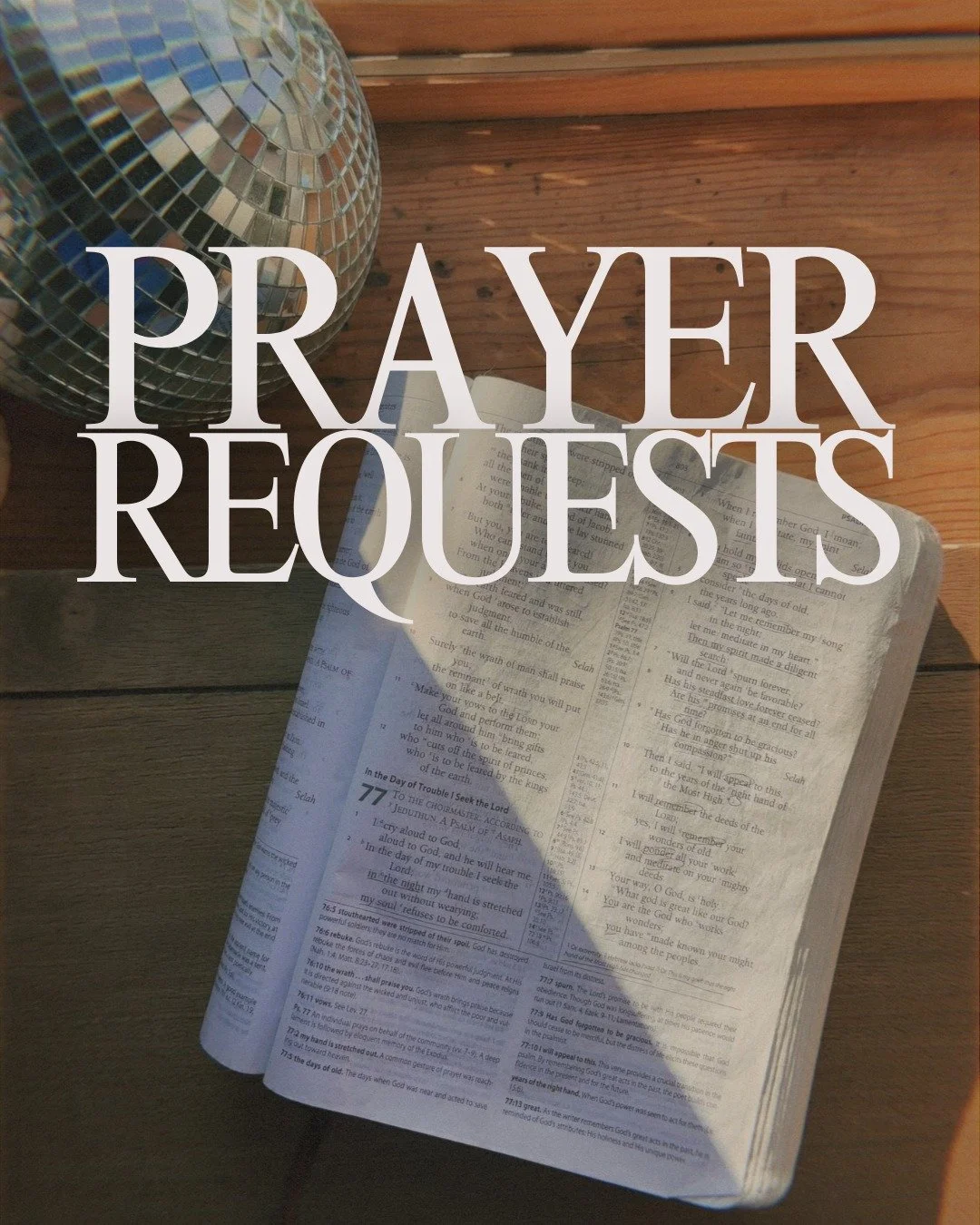 Would you join us in prayer this week as we lift up our students, staff, and the work God is doing here? 

Please pray for:
✞ Wisdom, peace, and endurance &mdash; for those navigating daily responsibilities, leadership roles, and personal growth.
✞  