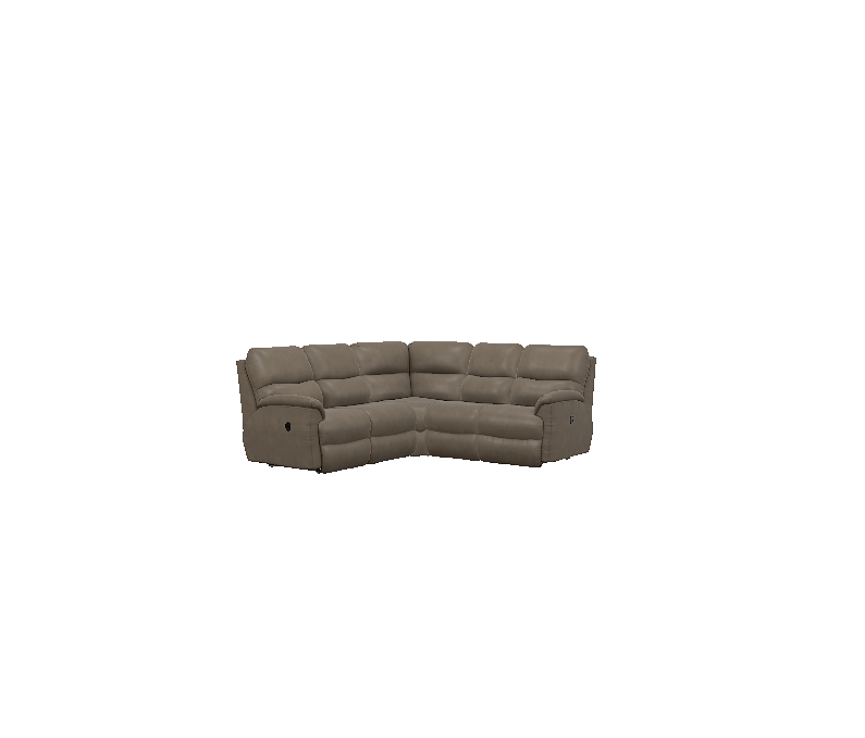 TROUPER LEATHER RECLINING SECTIONAL