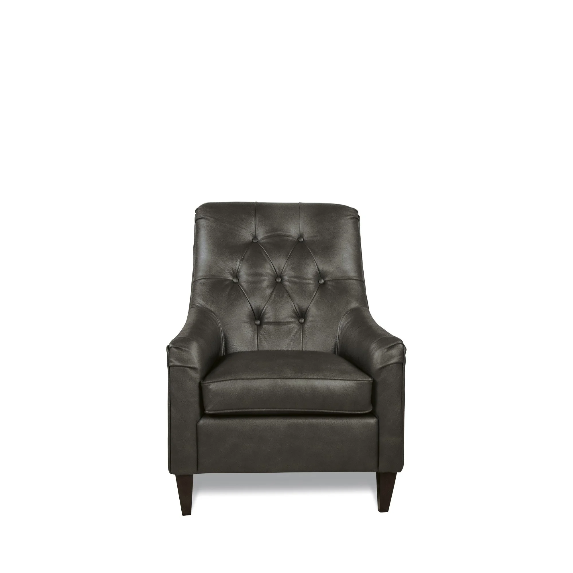 MARIETTA LEATHER CHAIR DARK GREY
