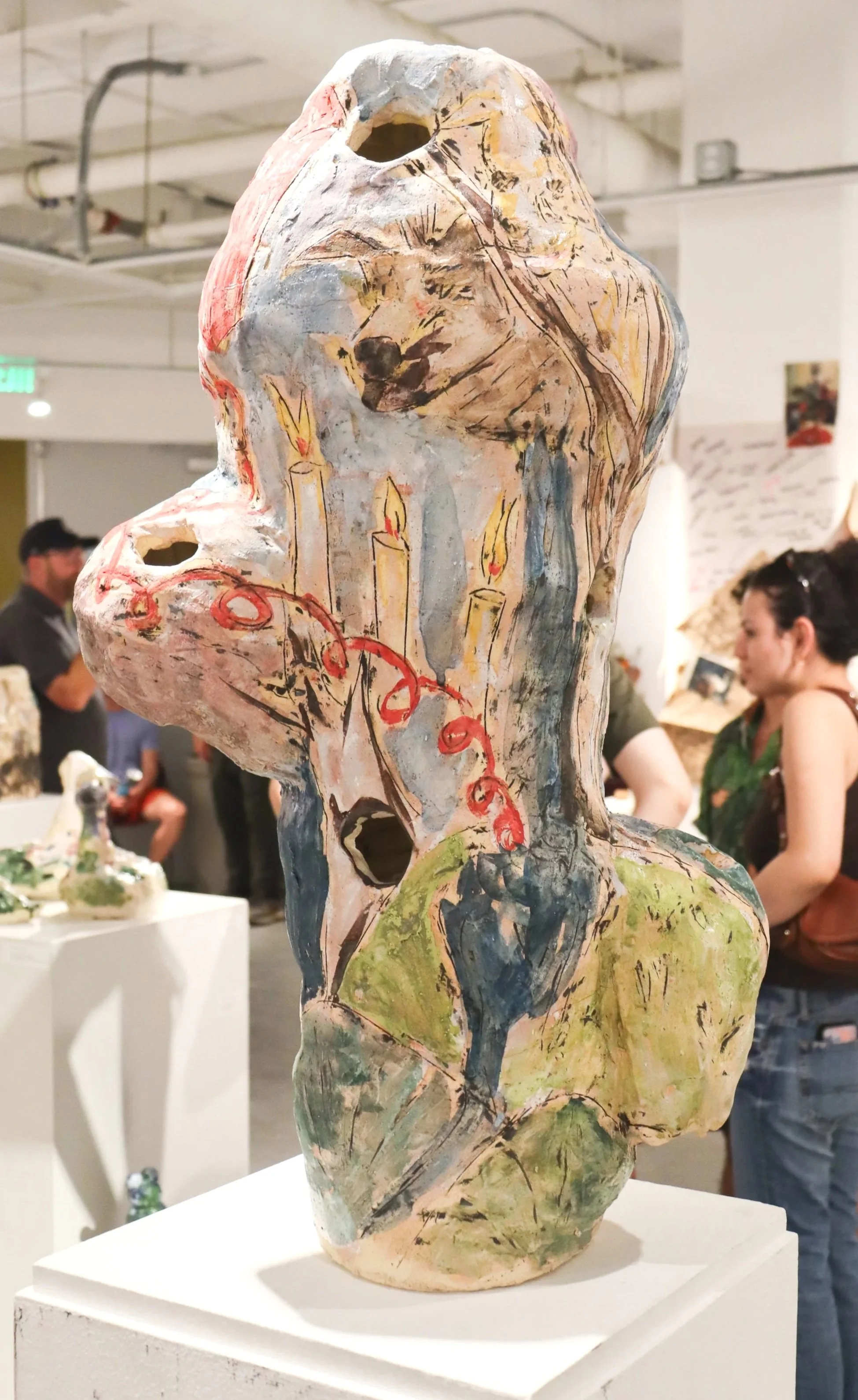 Threads of Connection, 2026

glazed and carved earthenware

32 in x 18 in x 16 in