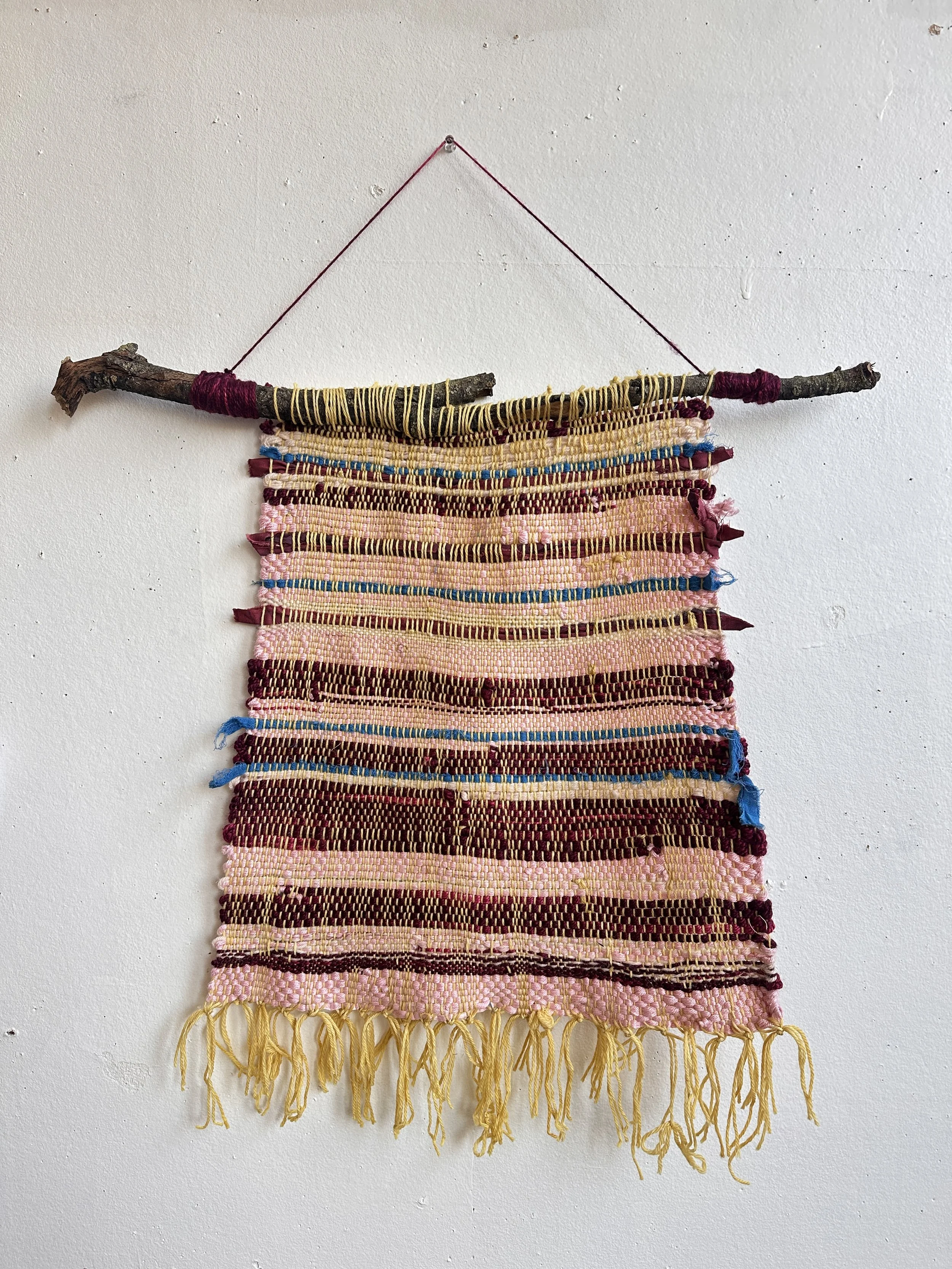 "Sticks and Threads may..." (2026)

24in x 26in

thread, cotton, silk, dyed materials, found objects
