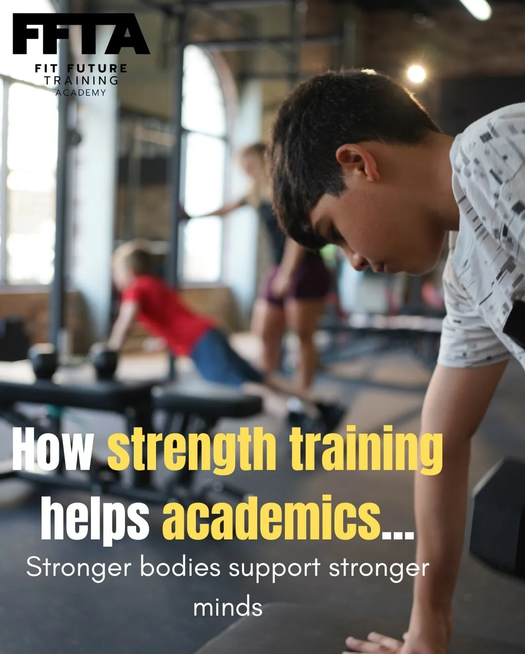 Strength training supports focus, confidence, self-control, and calmness &mdash; skills that matter just as much in the classroom as they do in the gym.

Swipe through to see how structured, coached training helps children perform better at school an