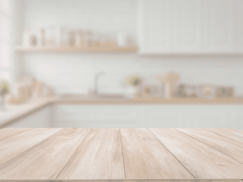 decluttered kitchen counter