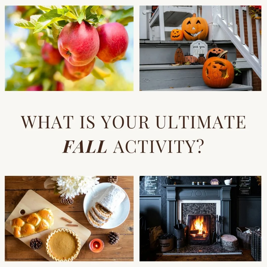 🍁 Fall is here, and we want to know how you're making the most of this season! Whether it's apple picking at the orchard, carving pumpkins with family, or snuggling up by the fire with a good book, everyone has their go-to fall activity. 

Share y