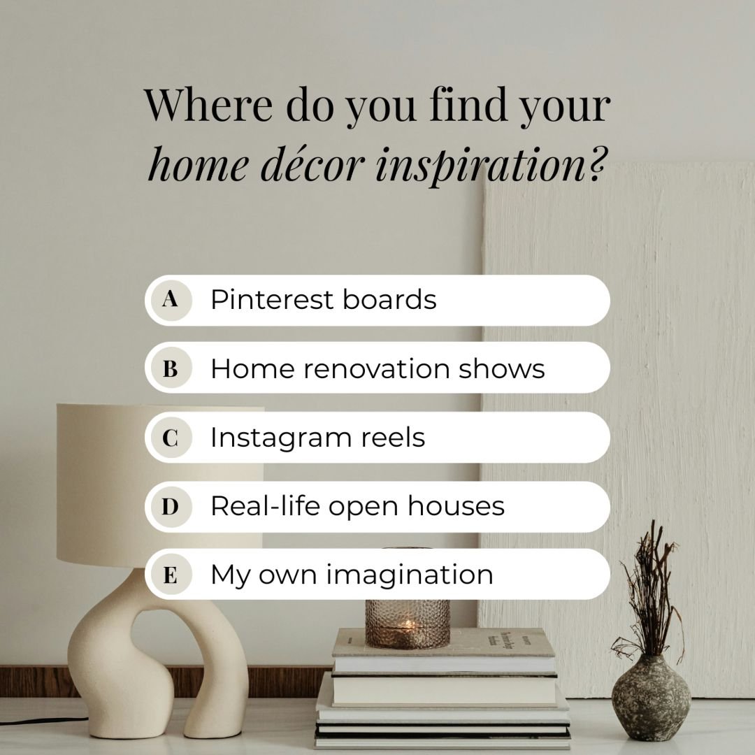 Where do you find your home d&eacute;cor inspiration? ✨

Whether it&rsquo;s scrolling through design ideas, visiting open houses, or simply imagining your dream space, inspiration can strike anywhere. The best part? Every idea brings you one step c