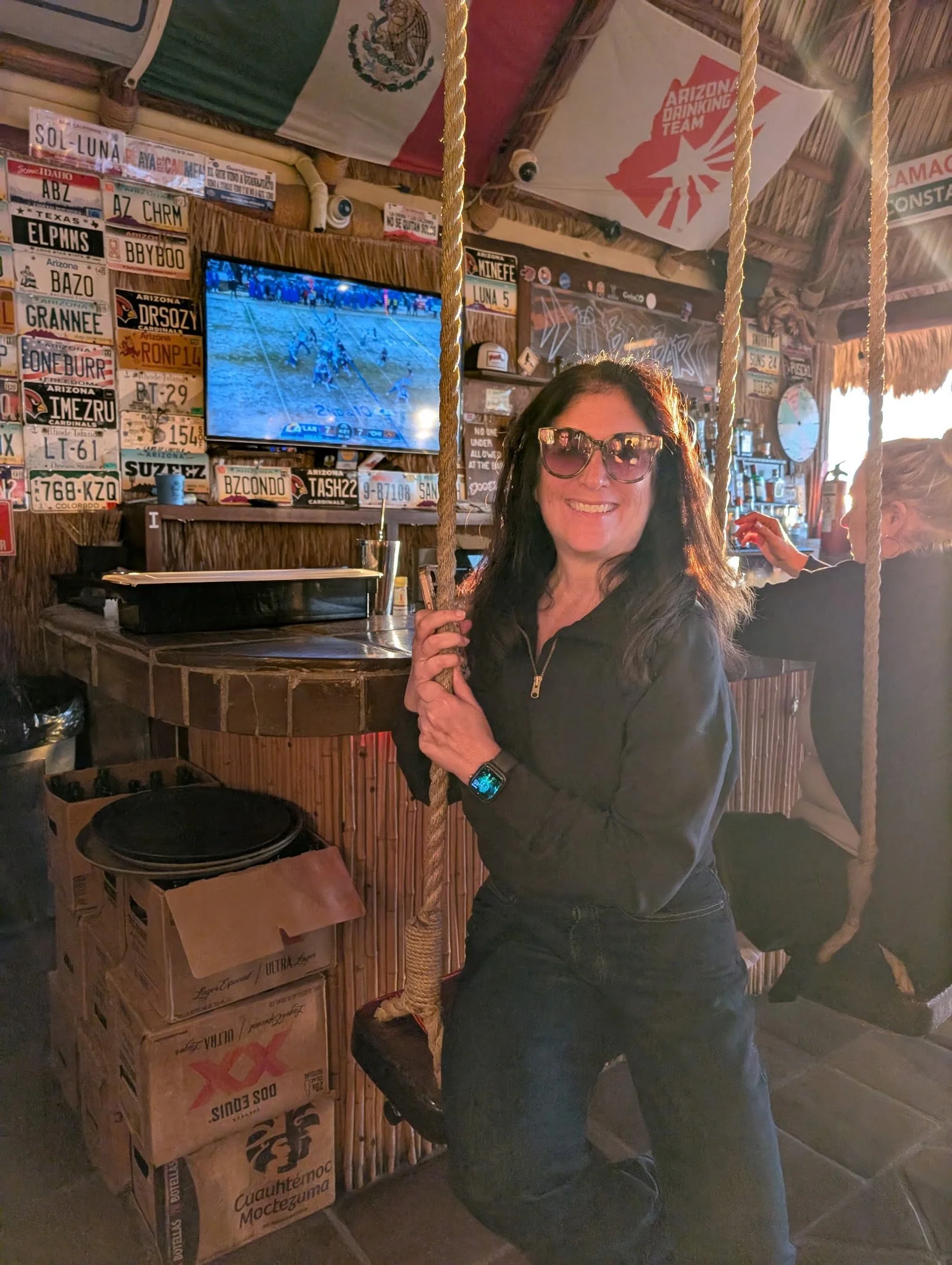 Bears game with a side of sunset