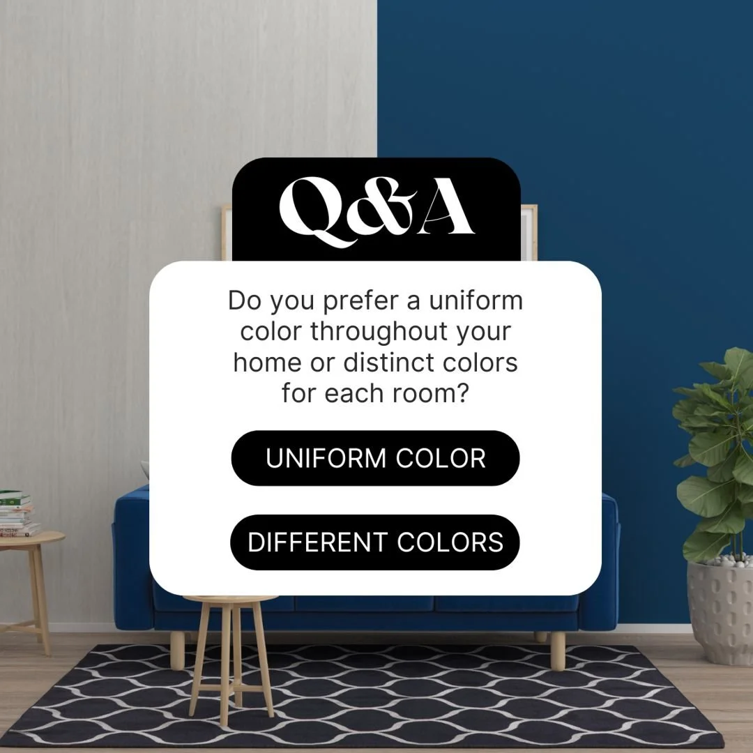 Choosing the ideal color palette for your home can be a tough decision!

As you consider painting each room, do you lean towards using a uniform color or shade throughout, or do you prefer to assign distinct colors for each space?

Share your tho