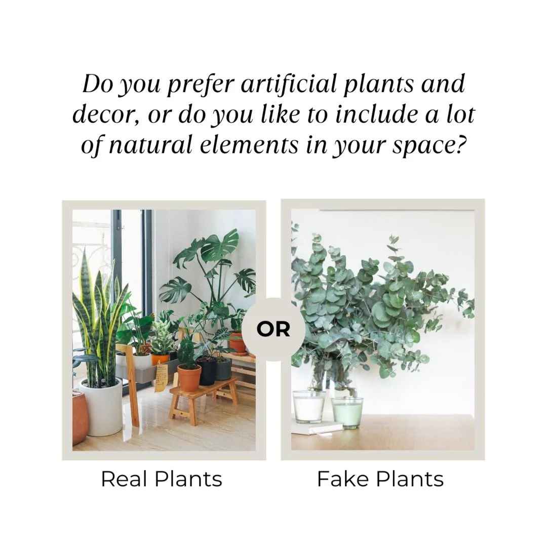 Artificial plants vs. natural elements: Which is your preference when it comes to home decor? Whether you're drawn to the low-maintenance charm of artificial greenery or the organic beauty of natural elements, both options offer unique ways to enhanc