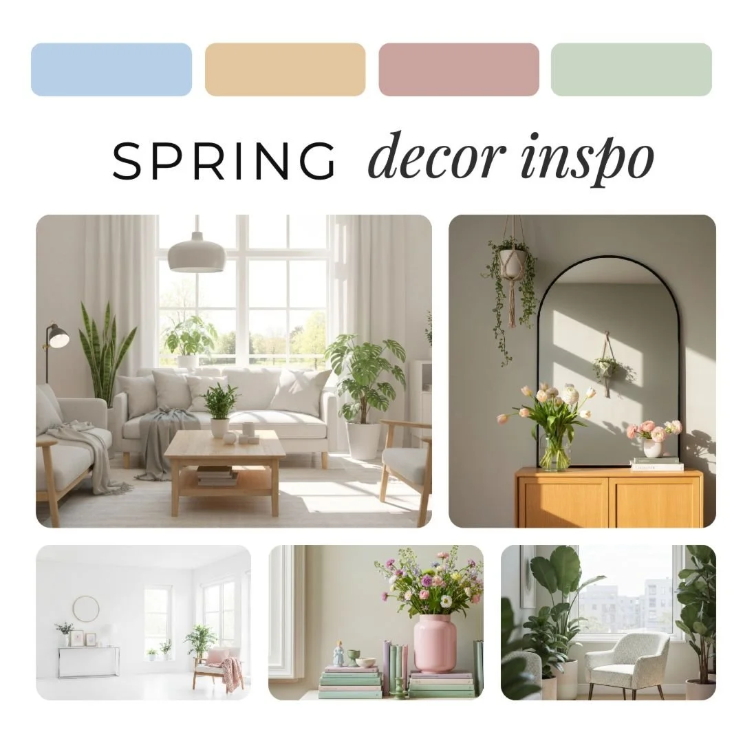 🌸 Freshen up your home this season with these spring decor ideas! 

From soft pastels to bold floral patterns, now&rsquo;s the perfect time to bring new life to your space. 

Introduce these trends by swapping out heavy winter fabrics for lighte