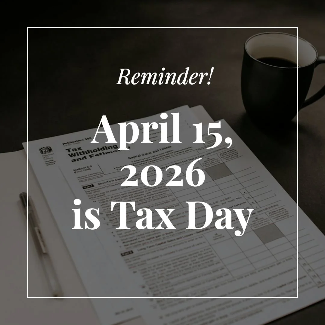 📢 Friendly Reminder: Today is the Tax Filing Deadline! 💰📅

If you haven&rsquo;t filed yet, make sure to submit your return or request an extension to avoid penalties. Double-check your information, look into eligible tax credits, and keep your d