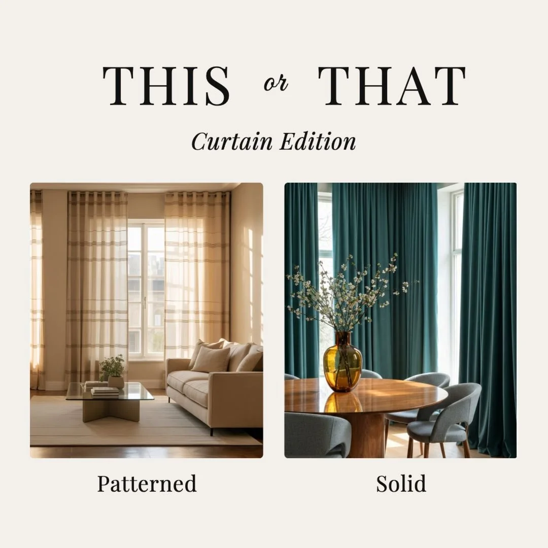 Selecting the ideal curtains can truly enhance any room!

When it comes to style and design, do you lean towards a minimalist look with solid colors, or do you prefer vibrant patterned curtains that add a touch of personality?

Love to hear your 