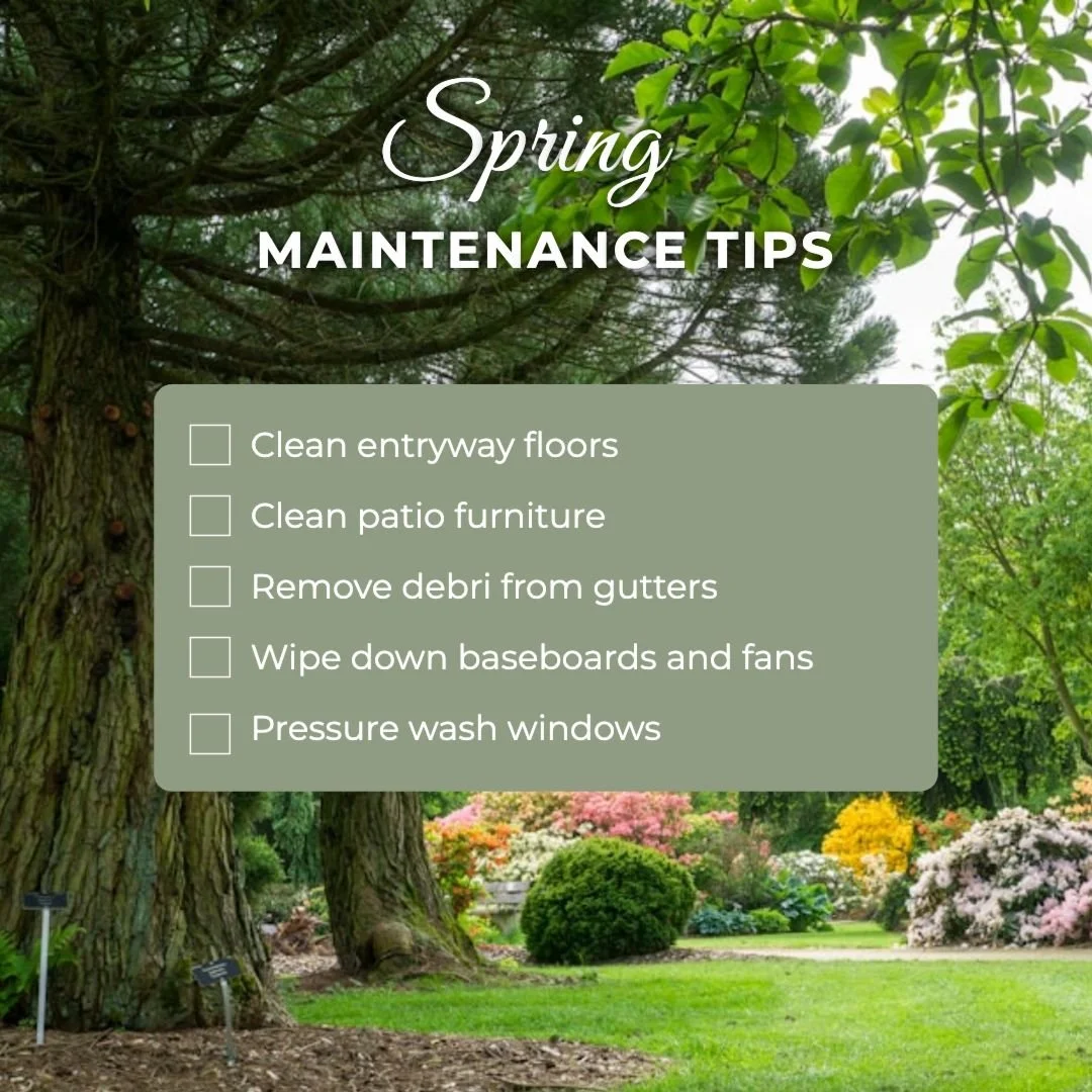 Spring is in full bloom, which means it&rsquo;s the perfect time to give your home some well-deserved TLC! 🌿✨

A little seasonal maintenance goes a long way in keeping your home fresh, organized, and in top shape. Save this checklist as a reminder