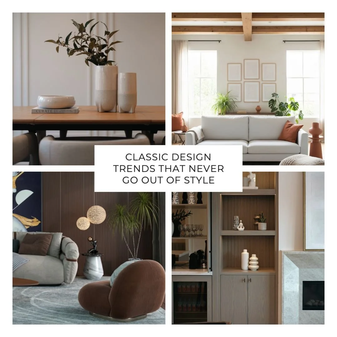 Classic design trends possess a lasting allure that never diminishes. Utilizing elegant neutral palettes alongside high-quality materials like hardwood and marble, these features cultivate spaces that retain their beauty over time.

Incorporating t
