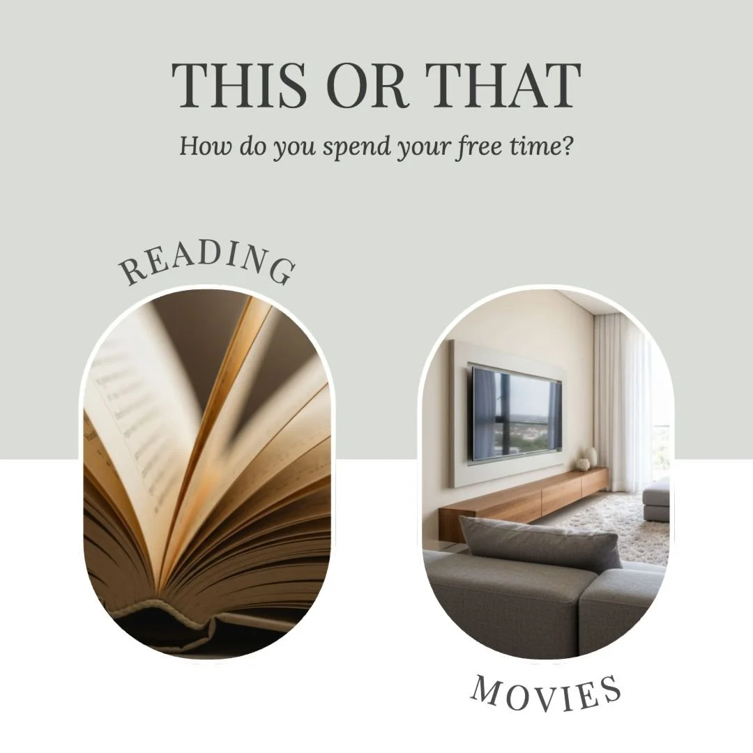 Do you love getting lost in a good book and letting your imagination wander &mdash; or do you prefer a comfy movie night, popcorn in hand, diving into a great story on screen? 🍿🎬

#thisorthat #reader #movies #homesweethome #chicago #chicagocondo #c