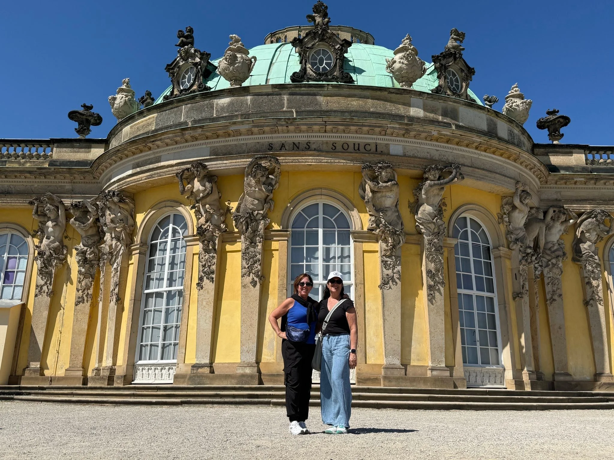 Sans Souci = without worry #stacyandmayvaplayparis in Potsdam.
