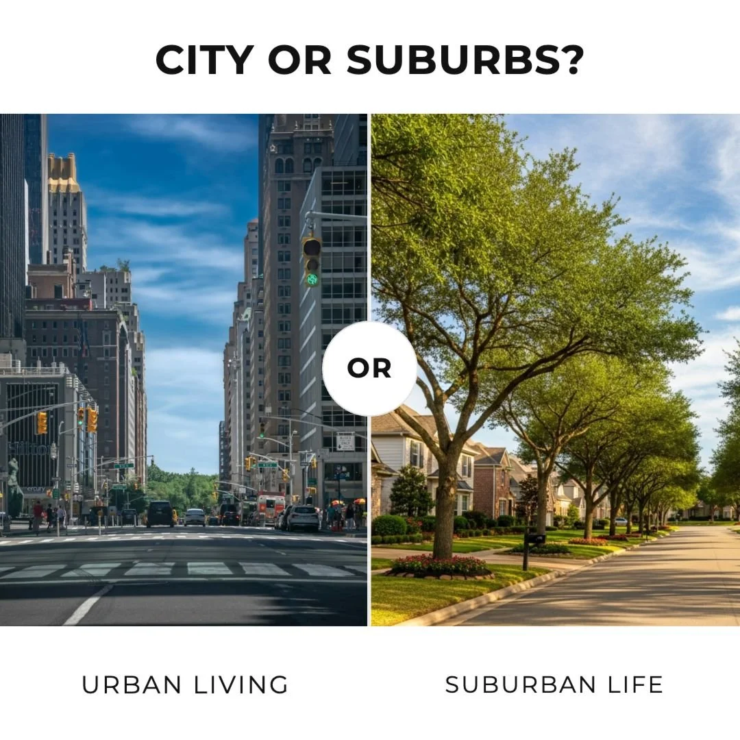 The lifestyle debate that never gets old. 🌆🌳

City living gives you walkability, culture, entertainment, and the energy of being connected to everything. Suburban life offers space, quiet, community, and often more home for your dollar.

There 